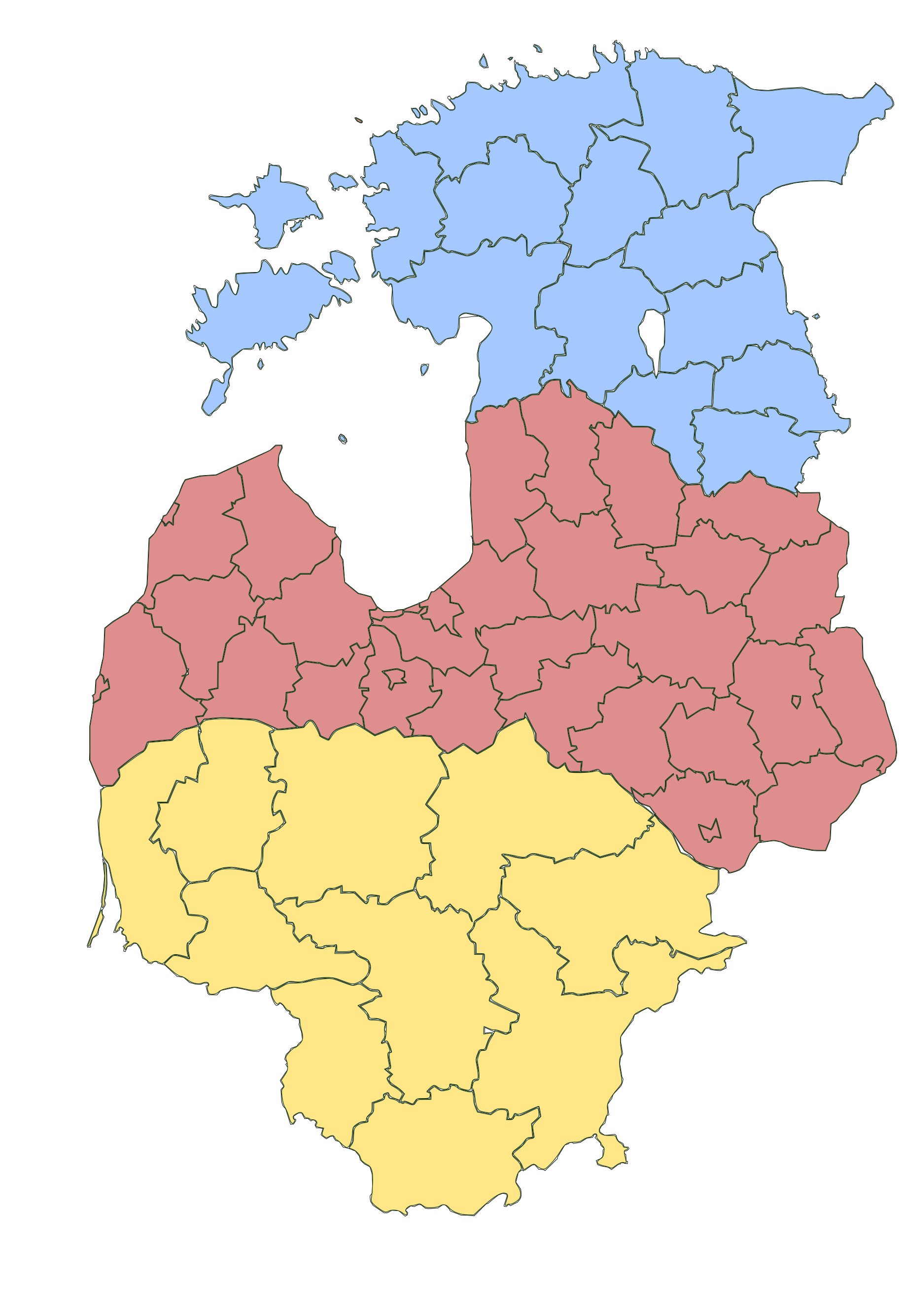 Baltic States Administrative subdivisions Full size Gifex