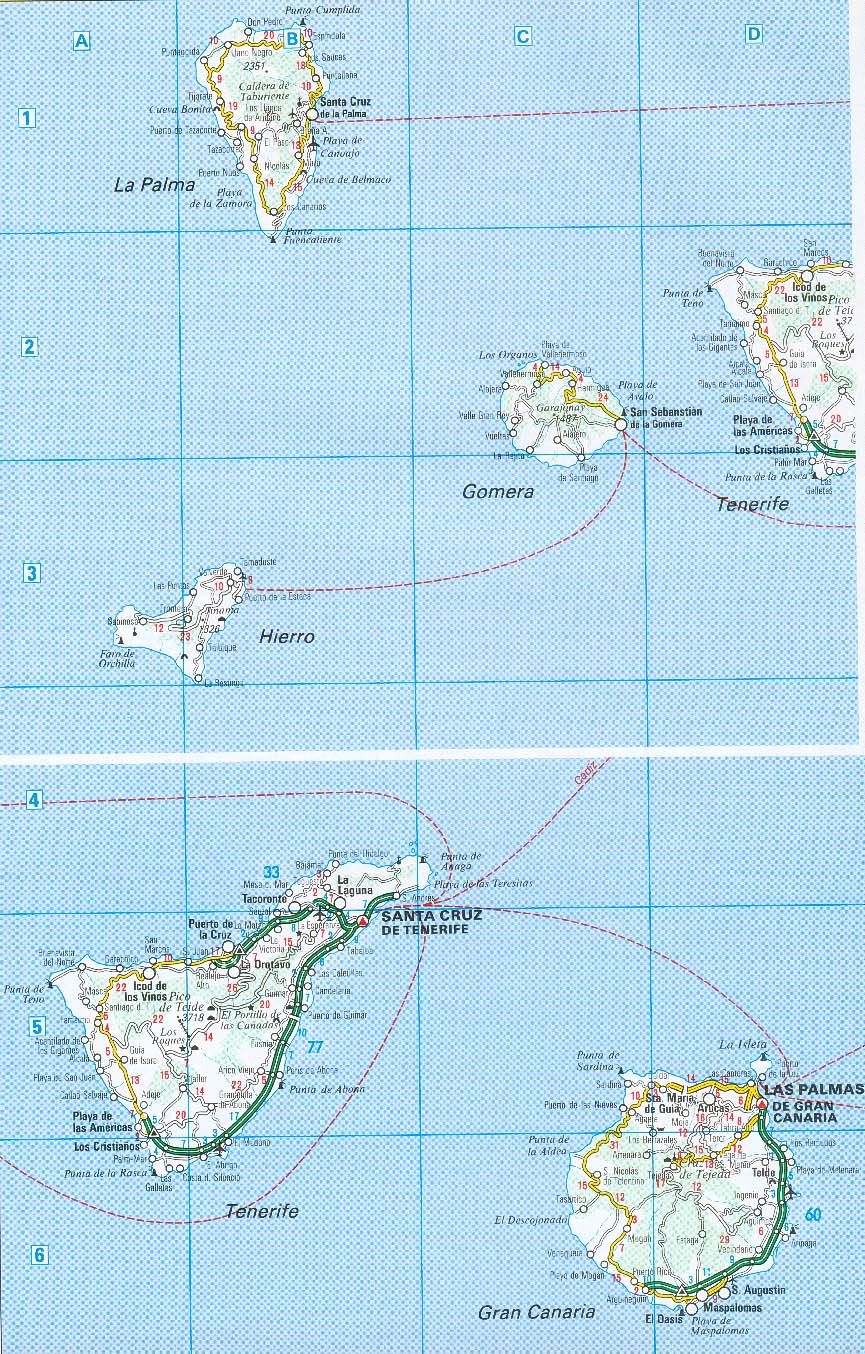 Canary Islands Road Map Full size Gifex