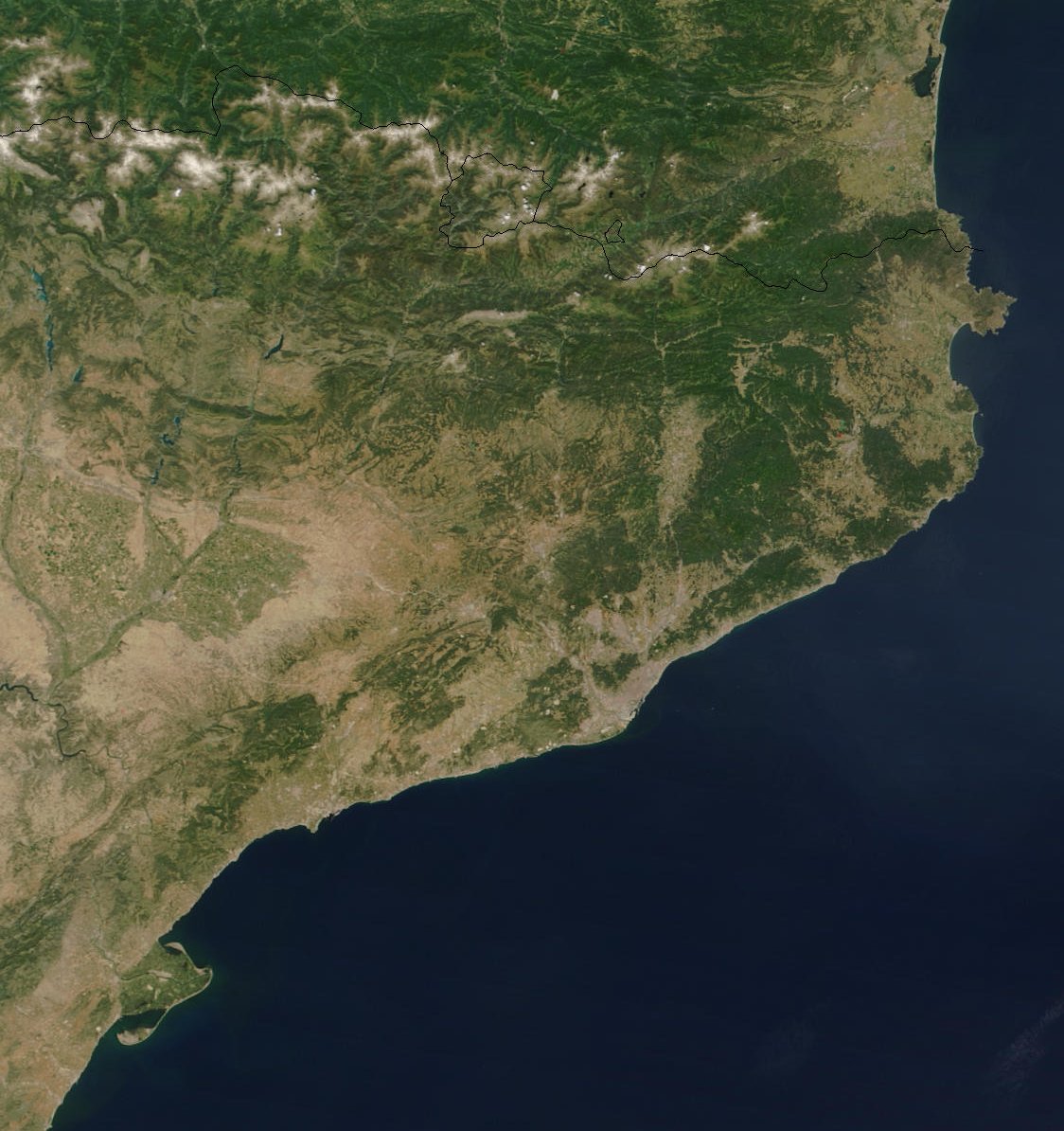 plato Orgulloso Paralizar Mapa Satelital de Cataluña - Tamaño completo | Gifex