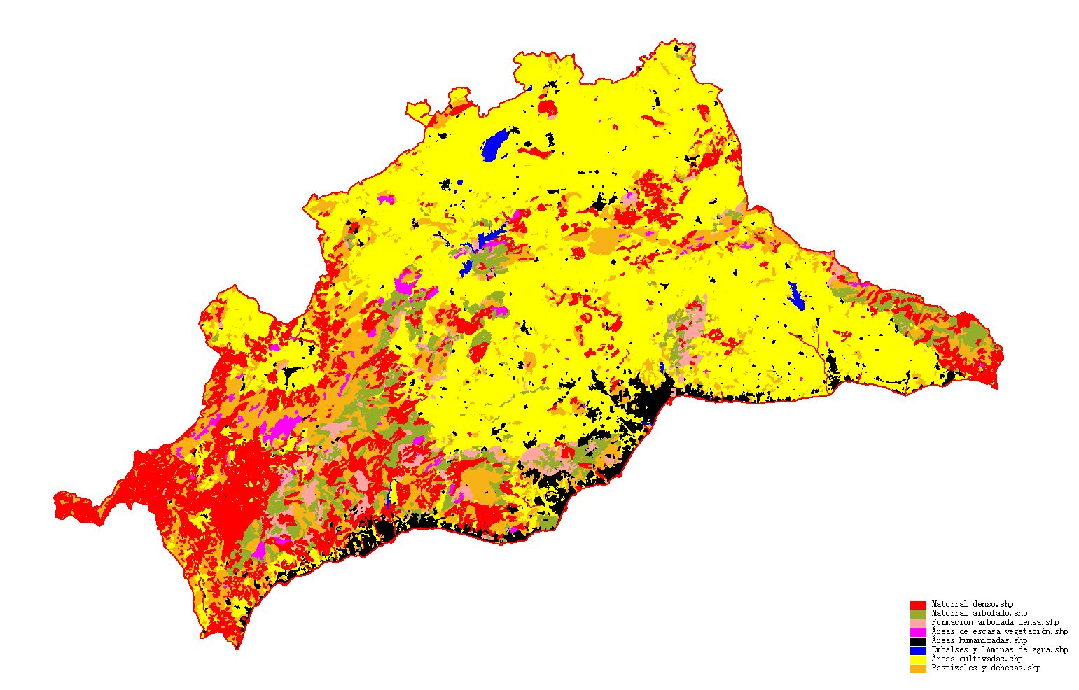 Vegetation of the province of Málaga Full size Gifex