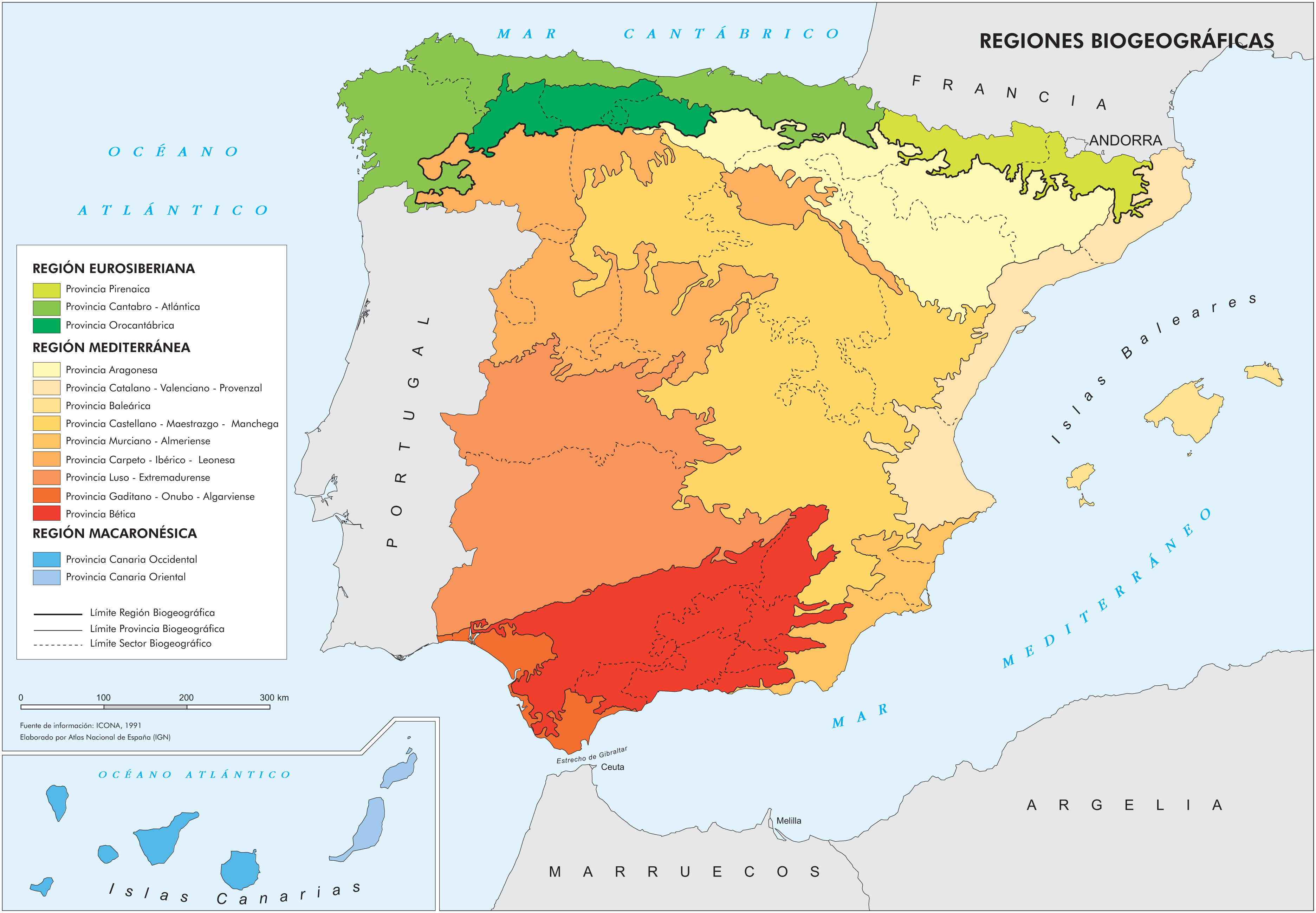 Biogeographic regions of Spain Full size Gifex