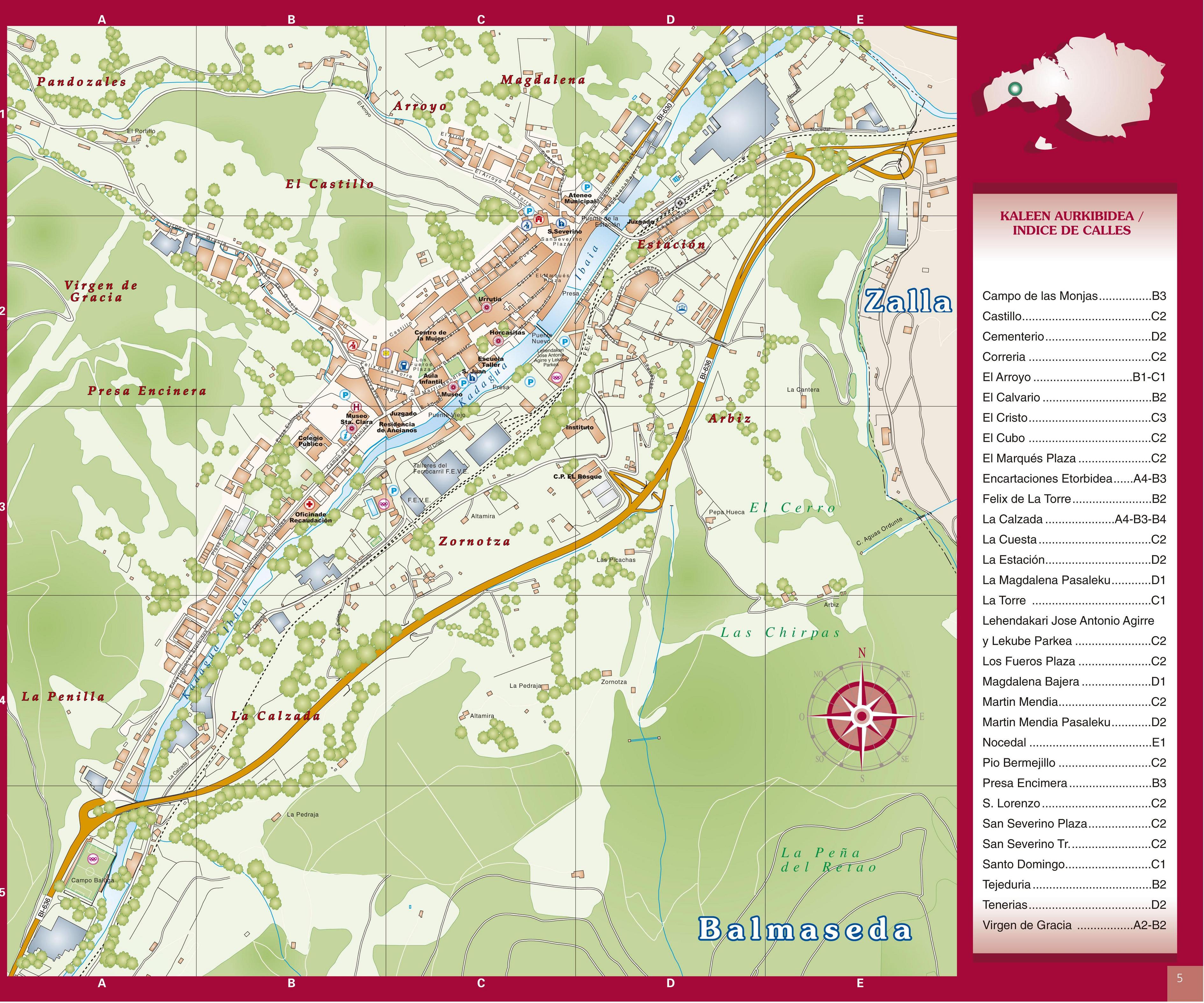 Mapa de Valmaseda 2004 Tamaño completo