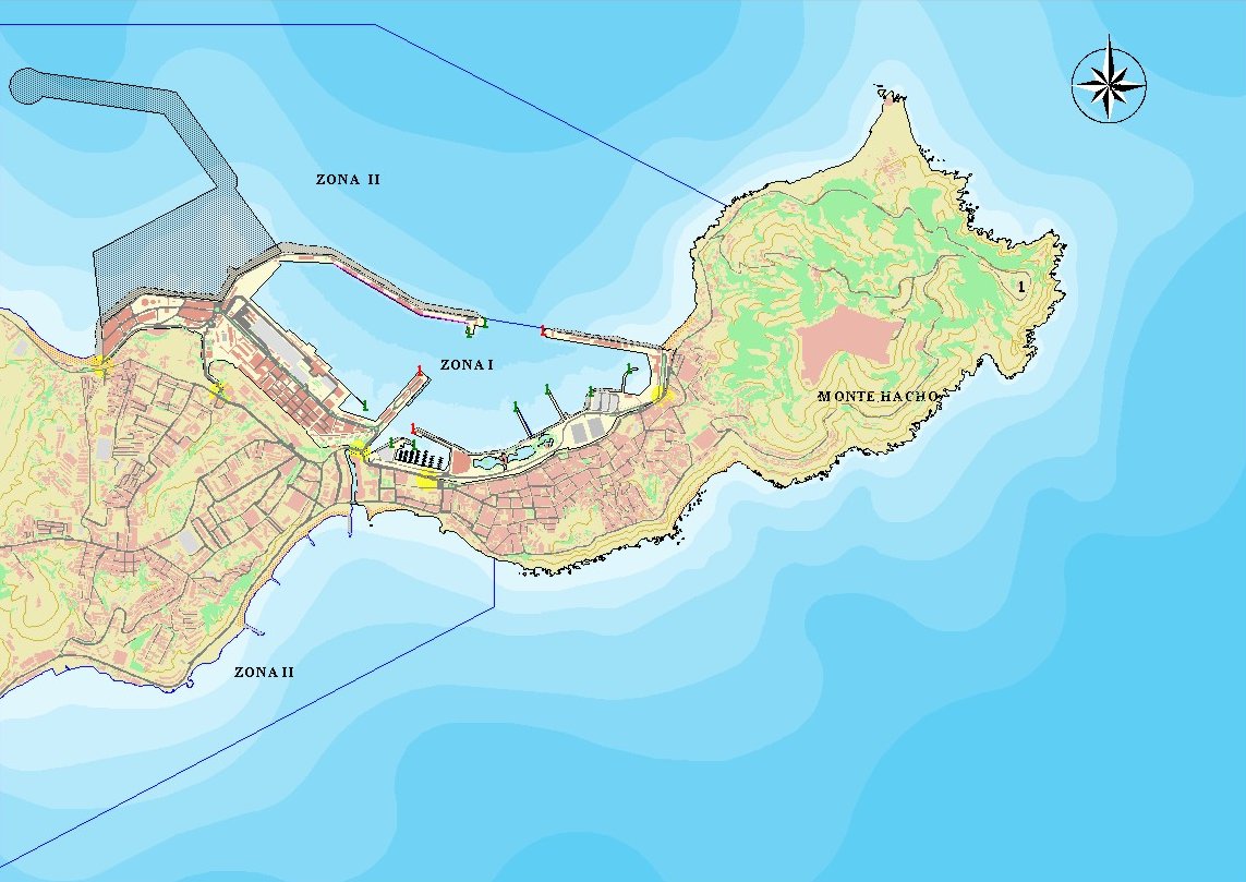 Ceuta Port Map Full Size Gifex
