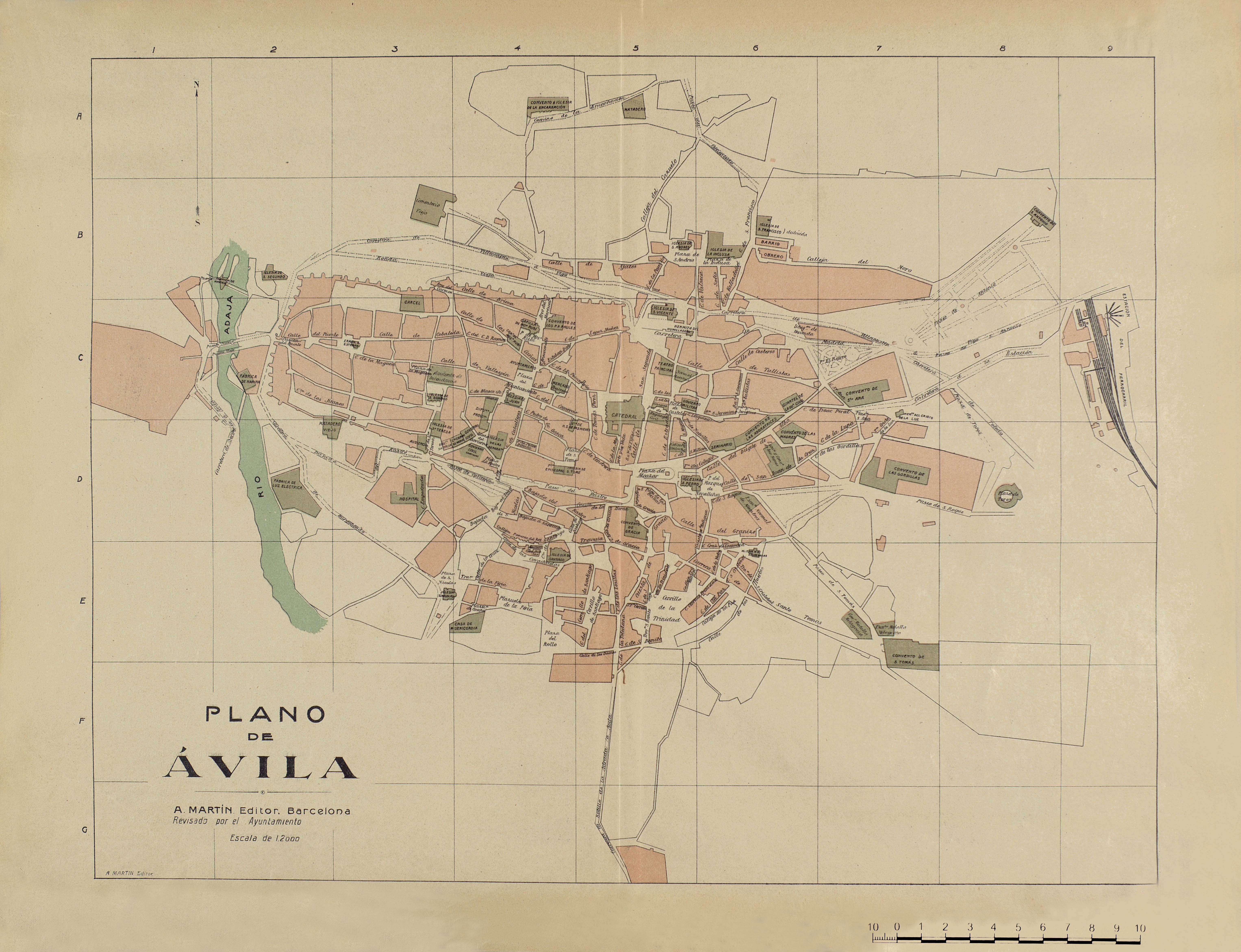 Ávila map Full size Gifex