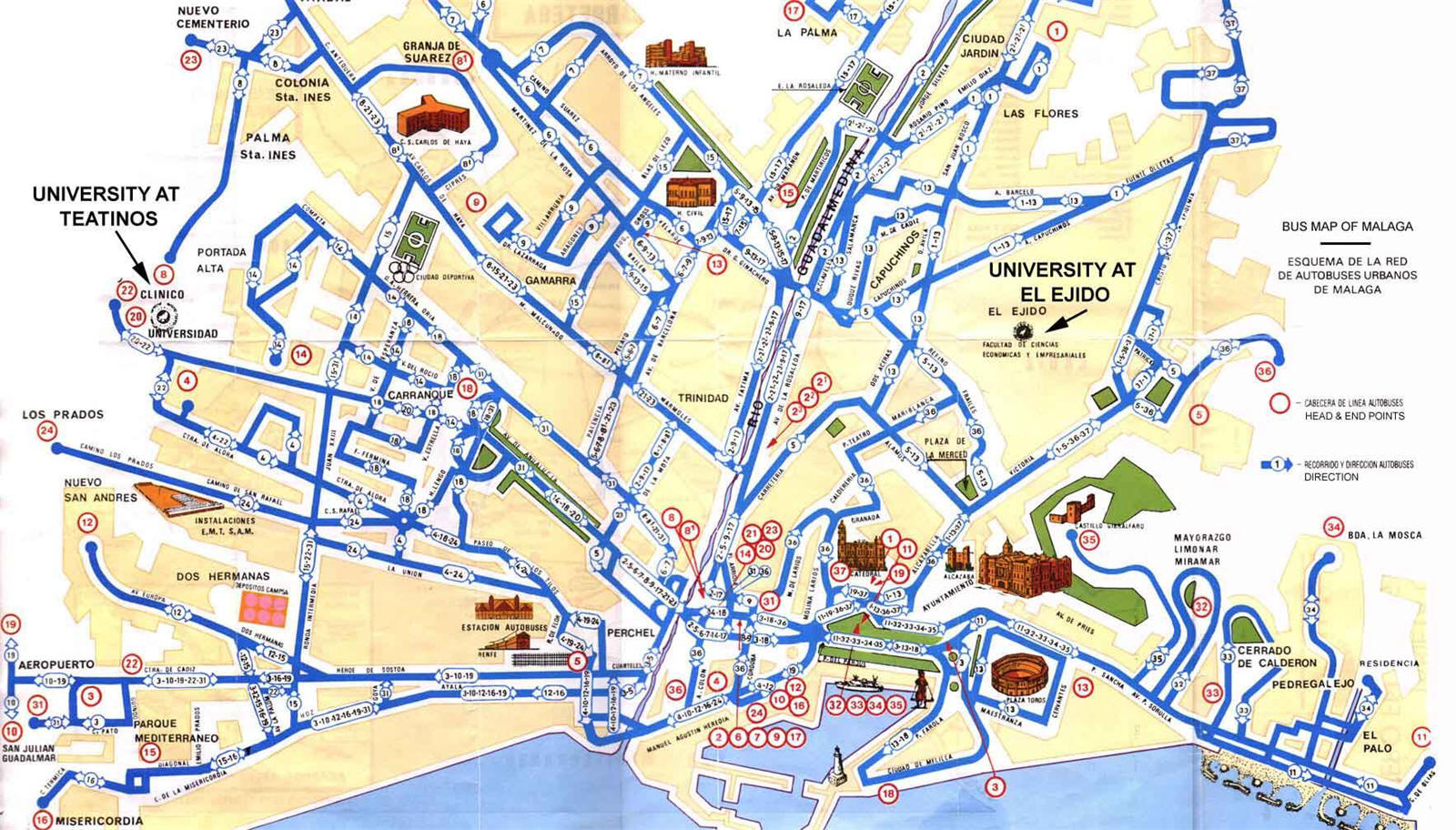Tourist map of Málaga - Full size | Gifex