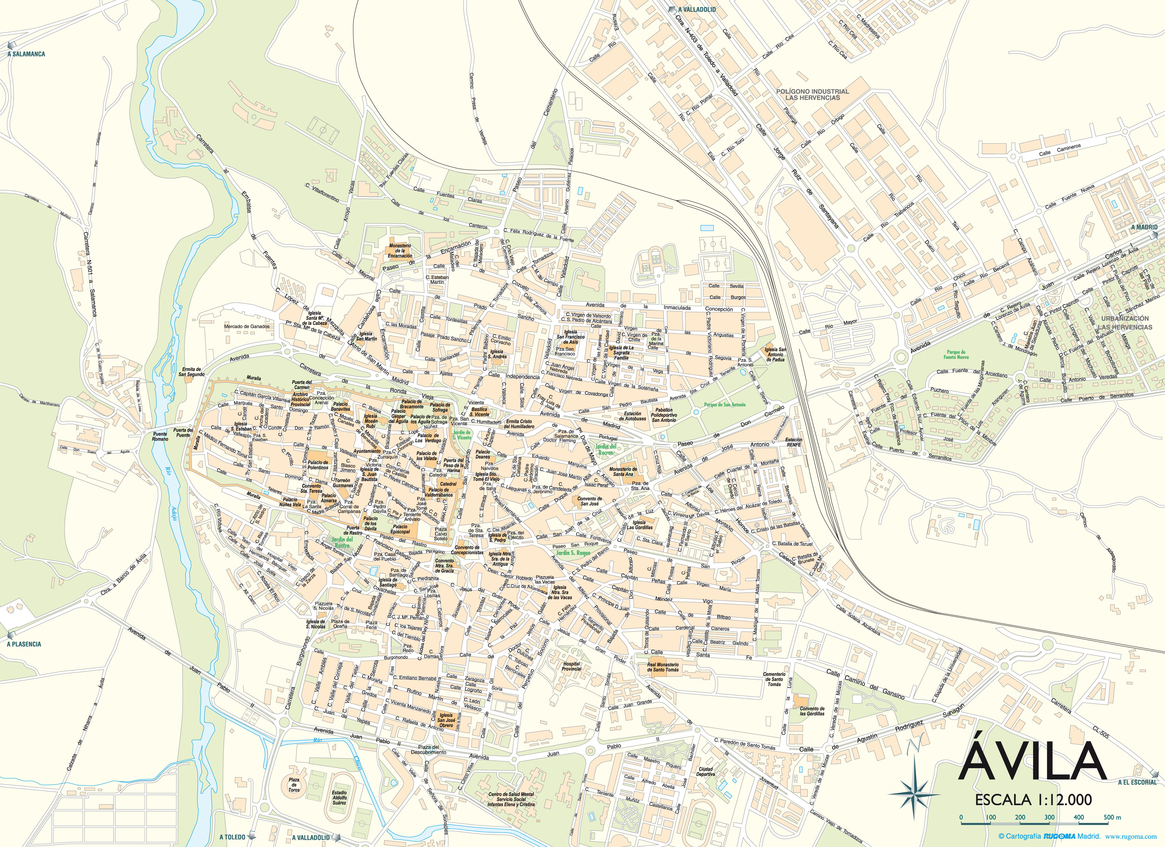 Ávila map Full size Gifex