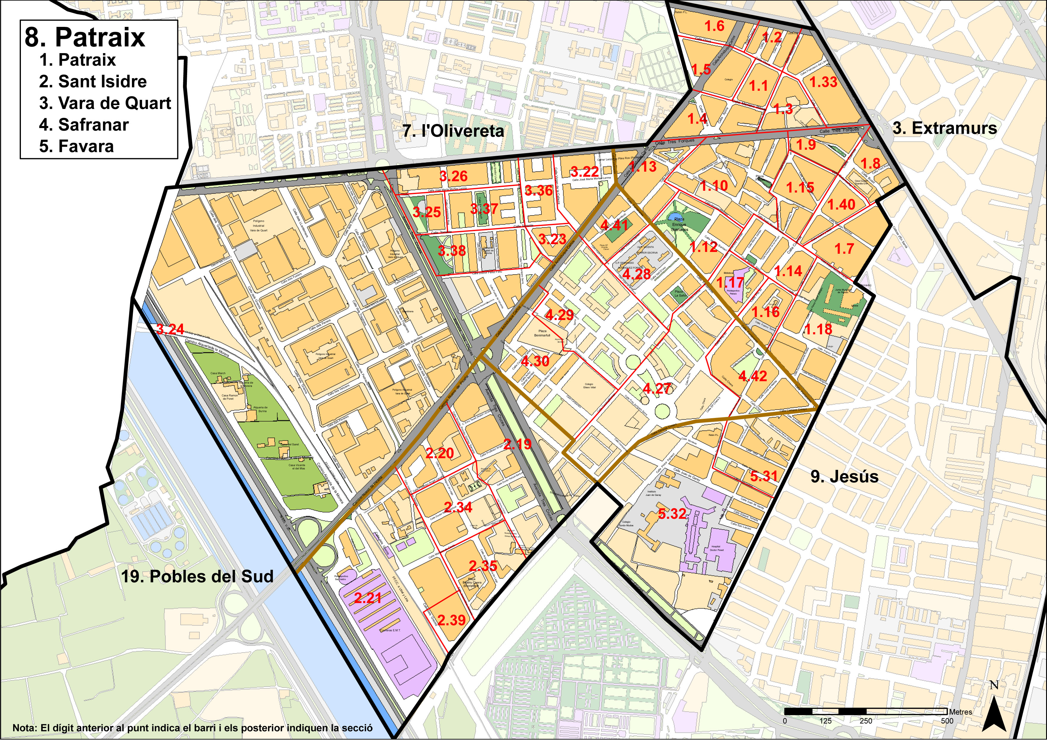 Patraix district, Valencia Full size Gifex
