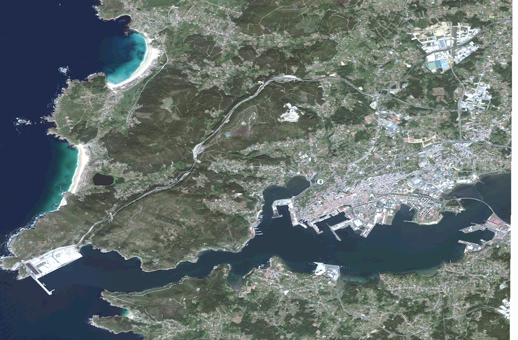 Satellite map of El Ferrol - Full size | Gifex