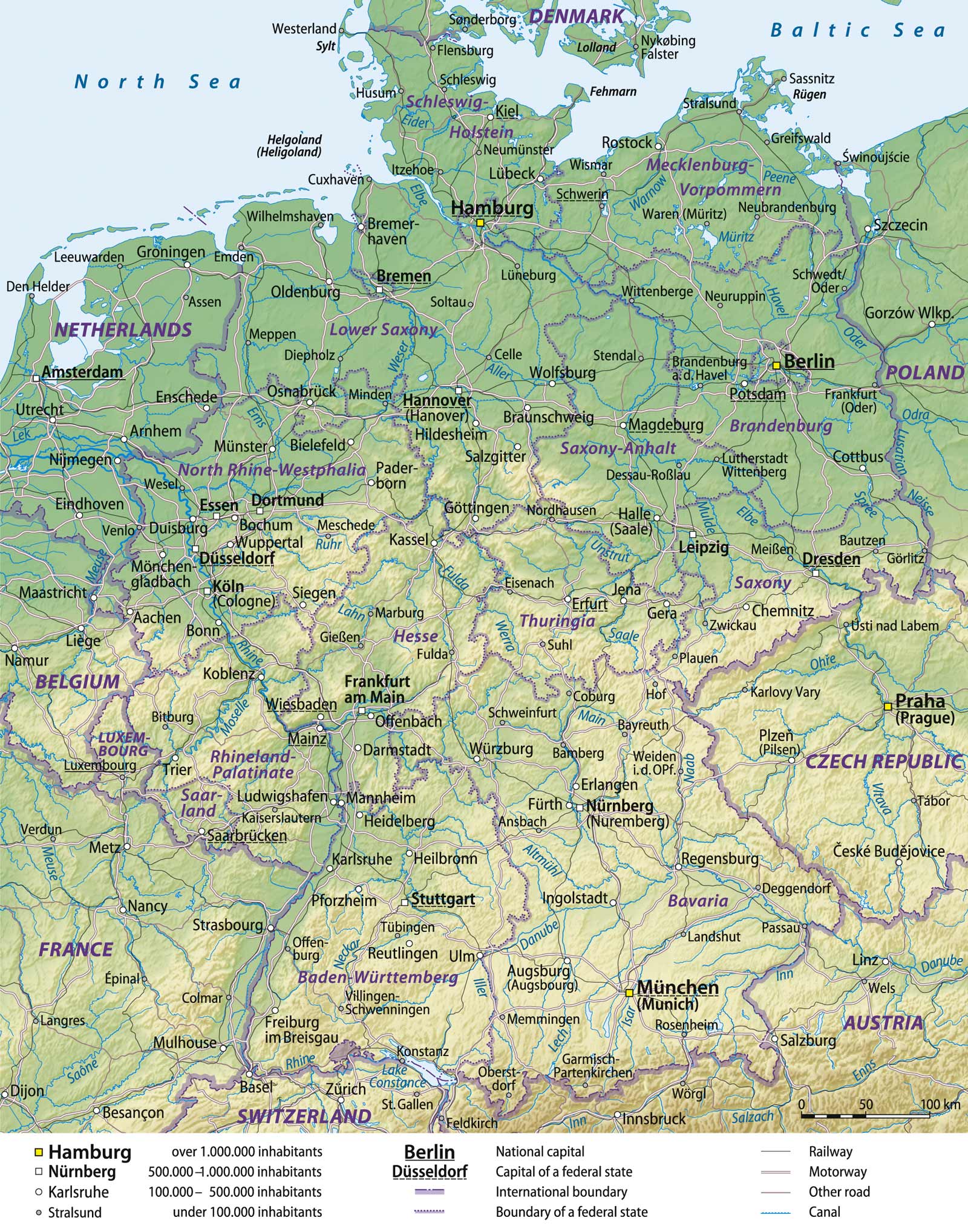 germany physical map
