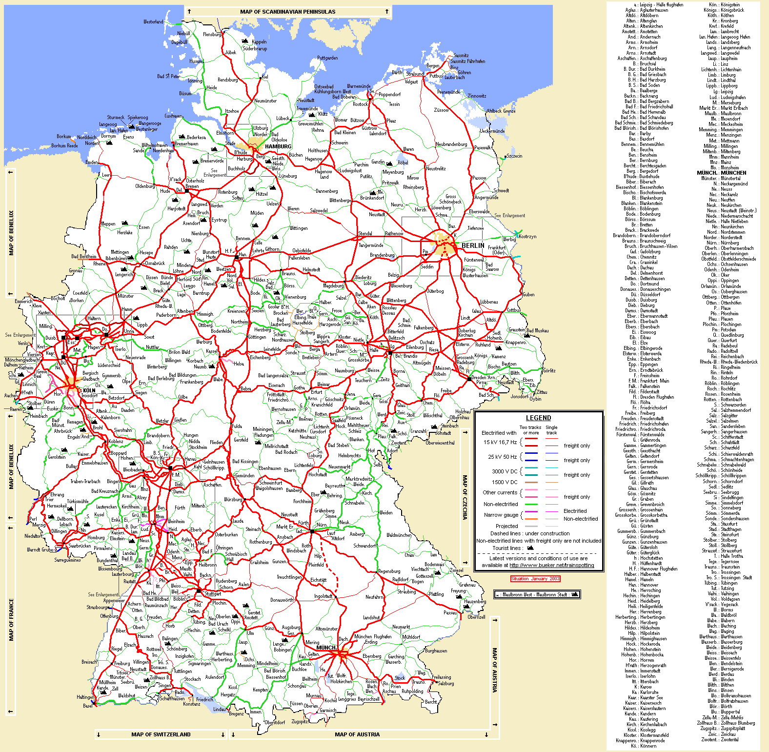 Germany railways 2003 - Full size