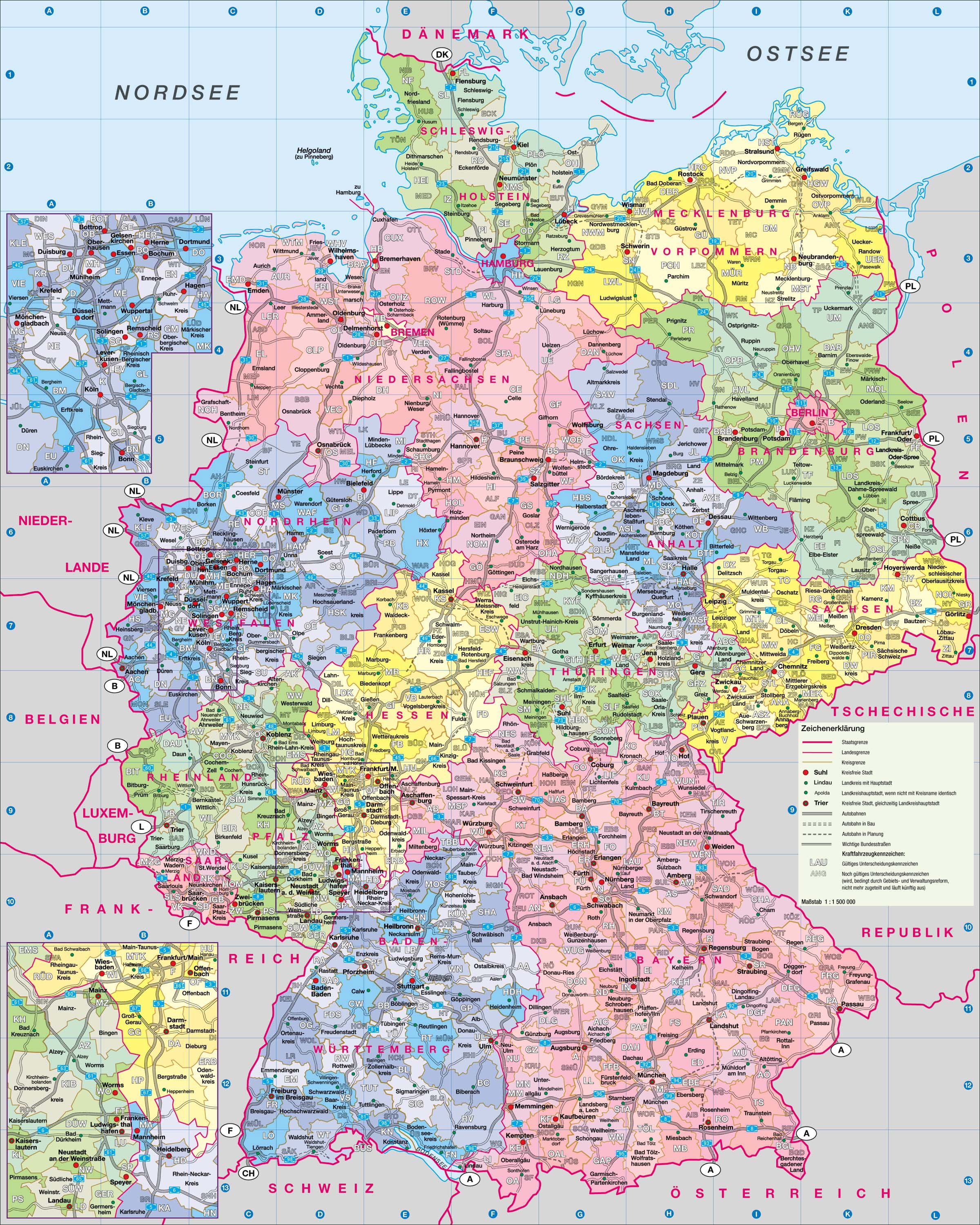 Germany map - Full size