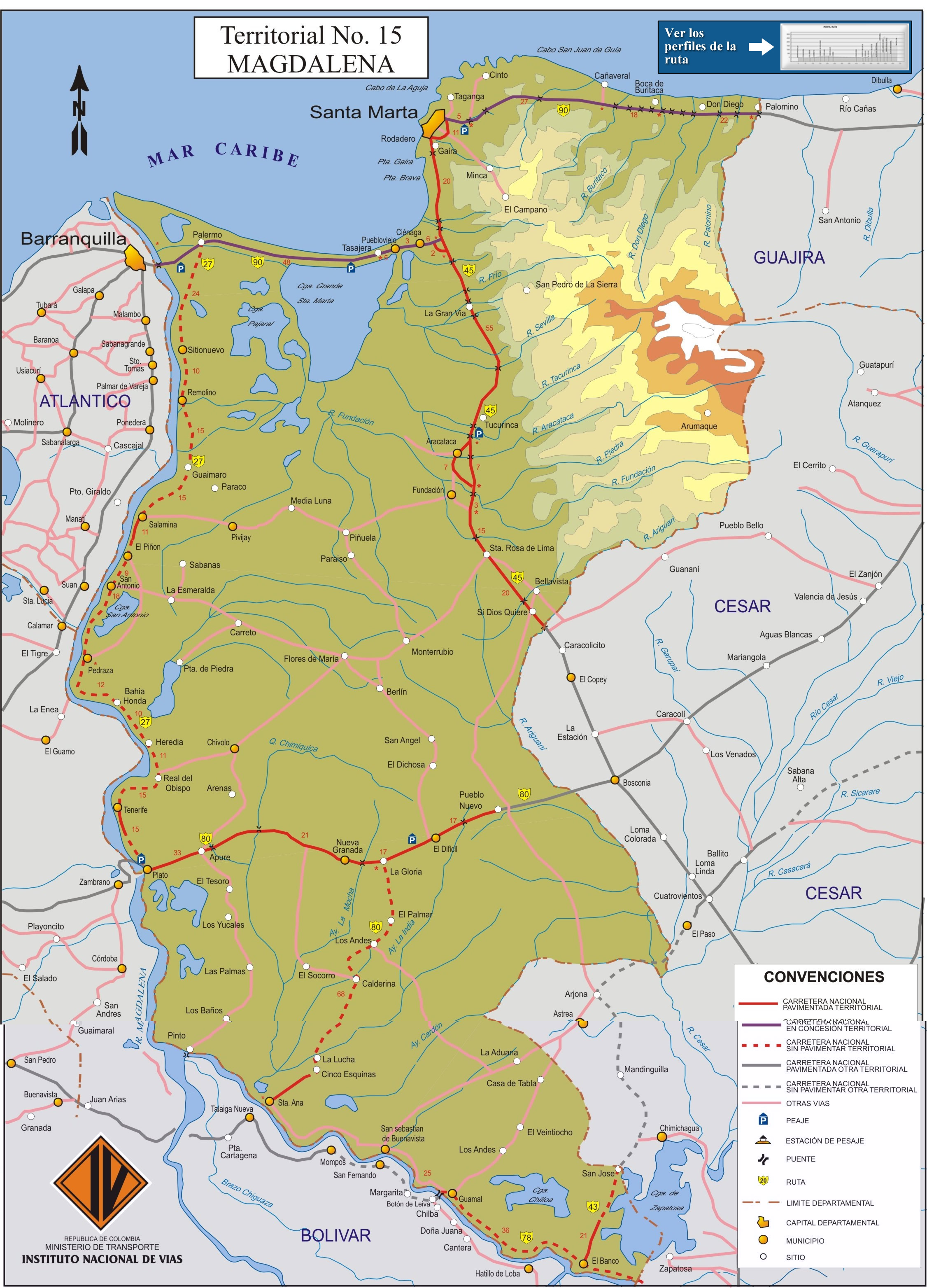 Magdalena road map Full size