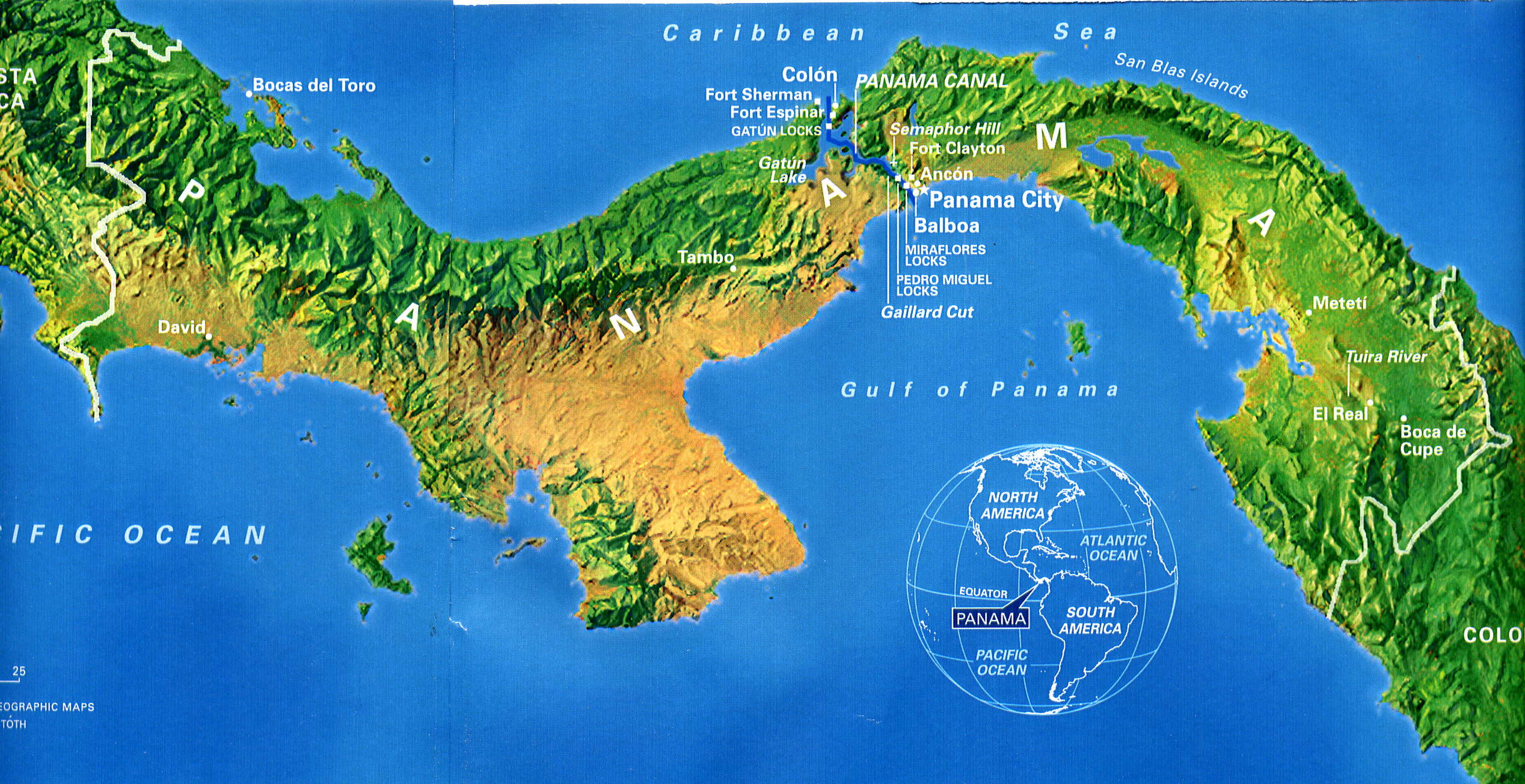 Physical Map Of Panama Physical Map Of Panama - Full Size | Gifex