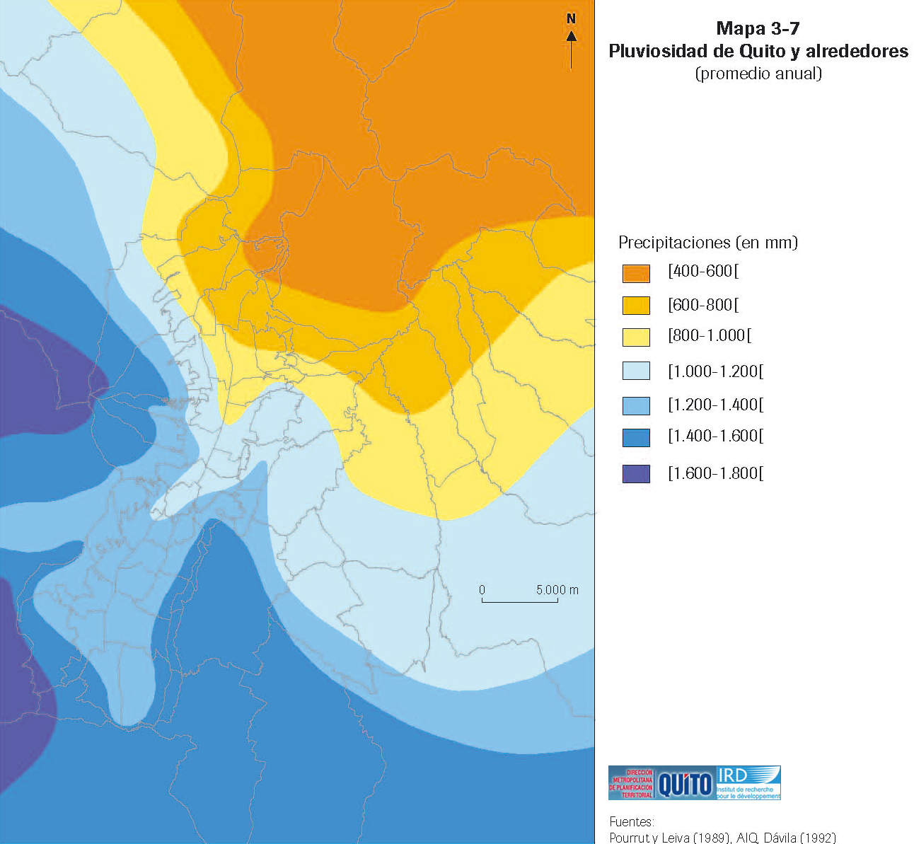 Precipitation in the metropolitan area of Quito Full size Gifex