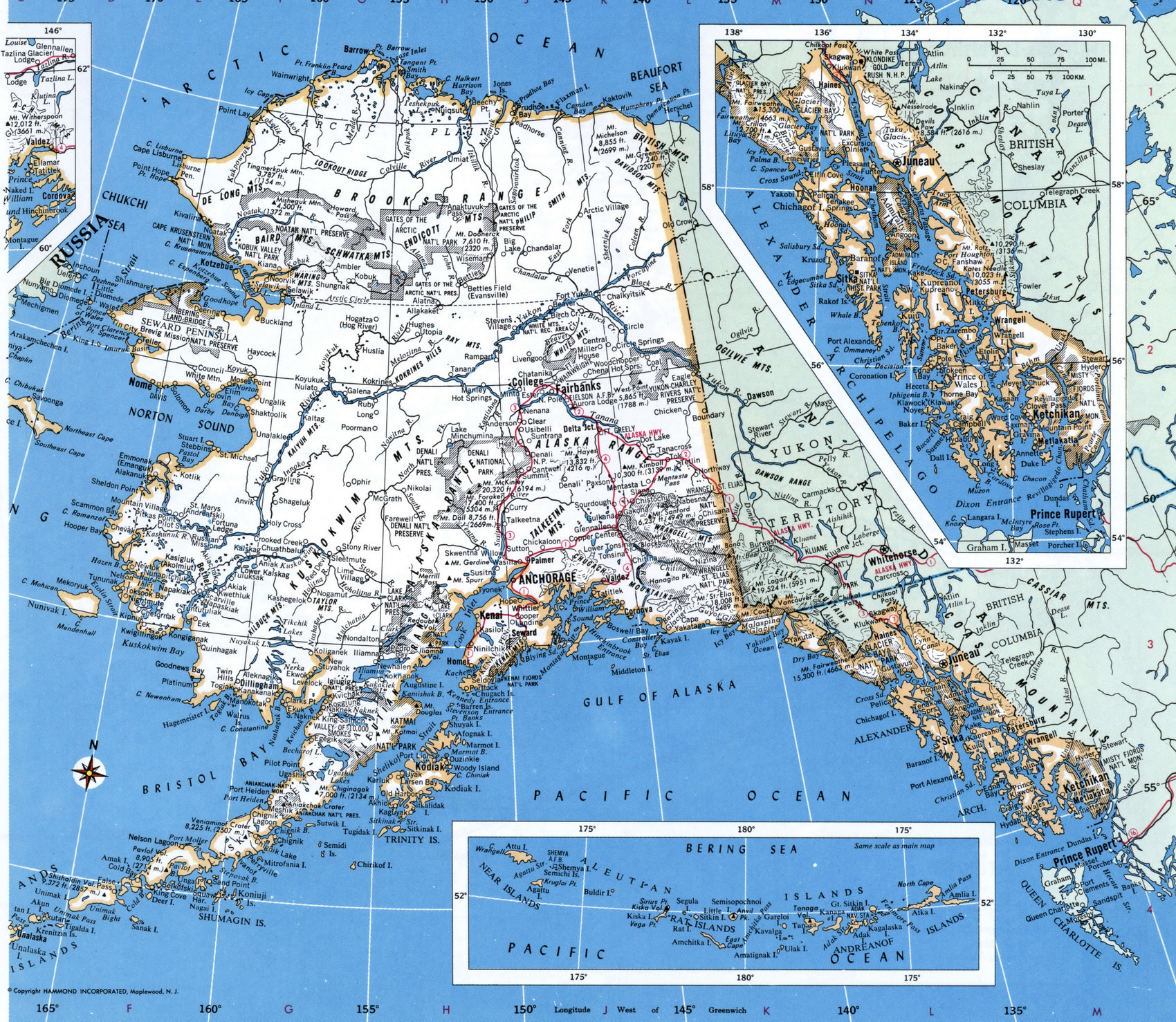 Printable Maps Alaska