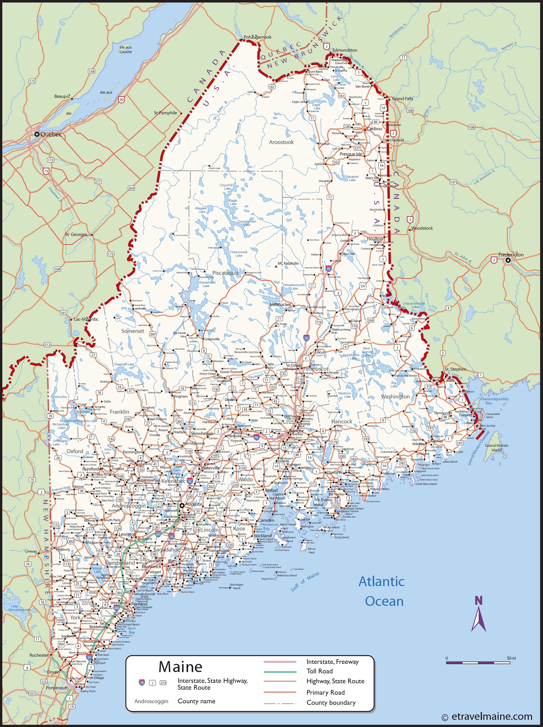 Map of Maine - Full size | Gifex