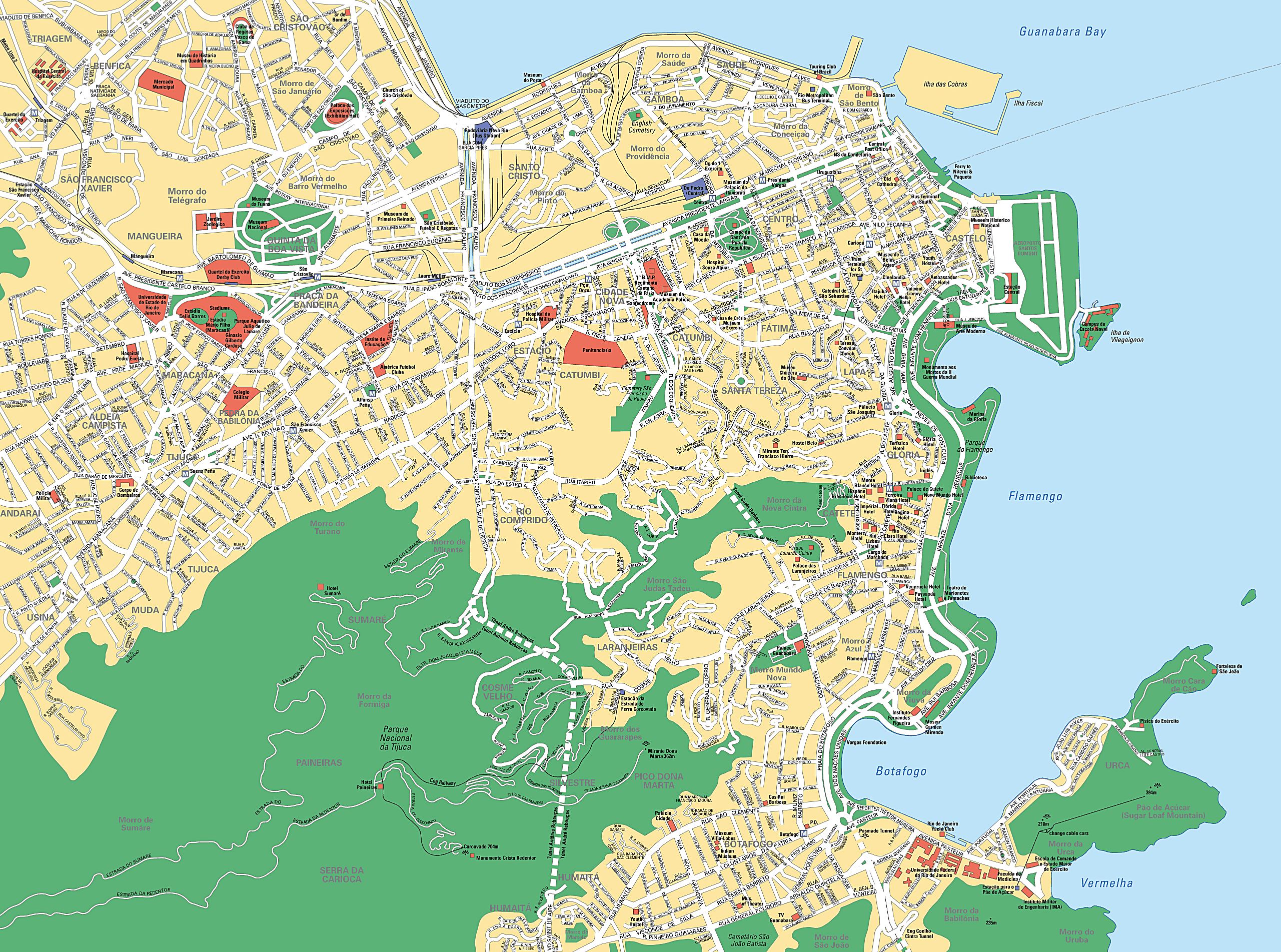 Mapa del centro de Río de Janeiro Tamaño completo Gifex