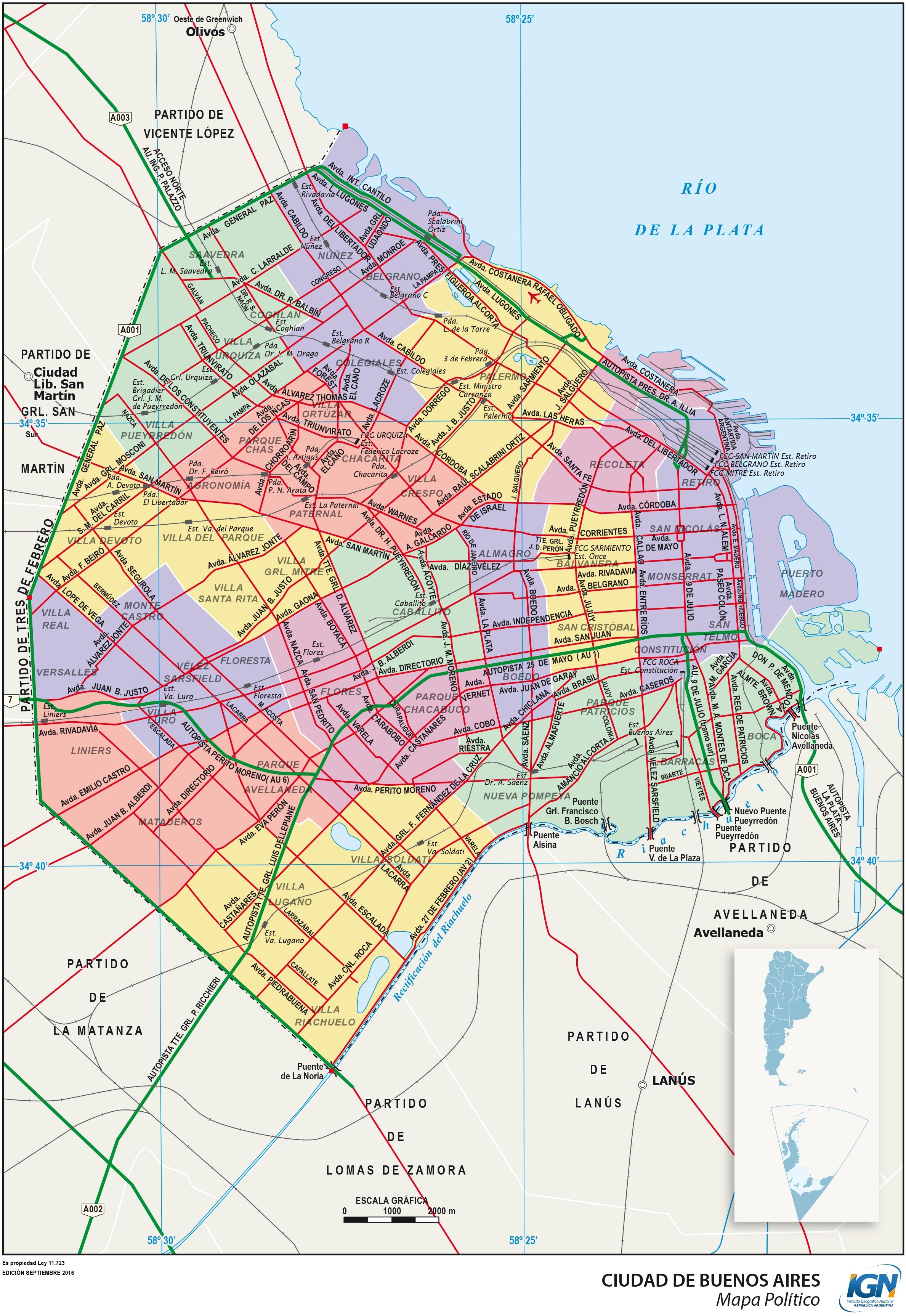 Mapa De Buenos Aires Y Sus Comunas Ex