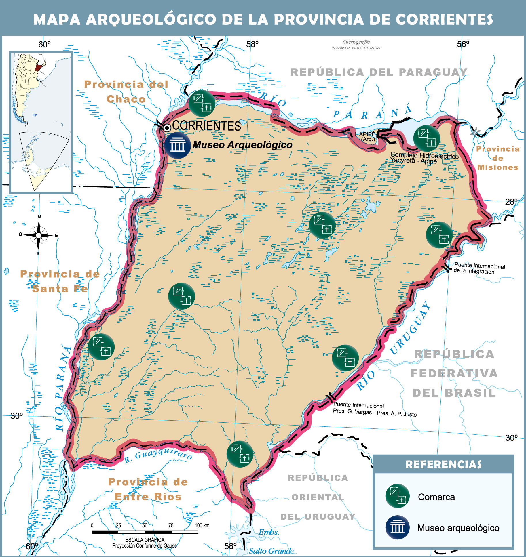 Mapa Arqueológico De La Provincia De Corrientes Tamaño Completo Ex