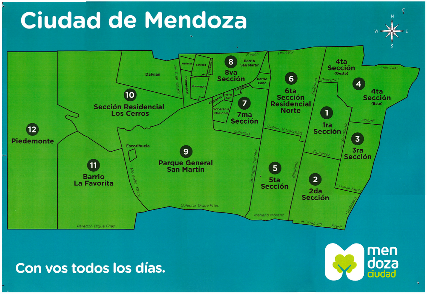 Mendoza Districts of the city of Mendoza, Argentina Gifex