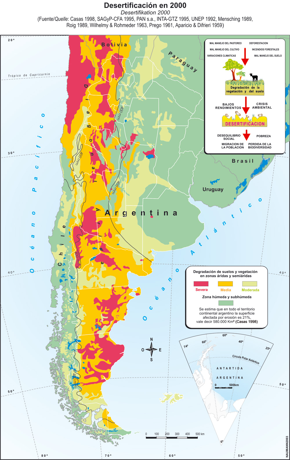 Desertification map of Argentina Gifex