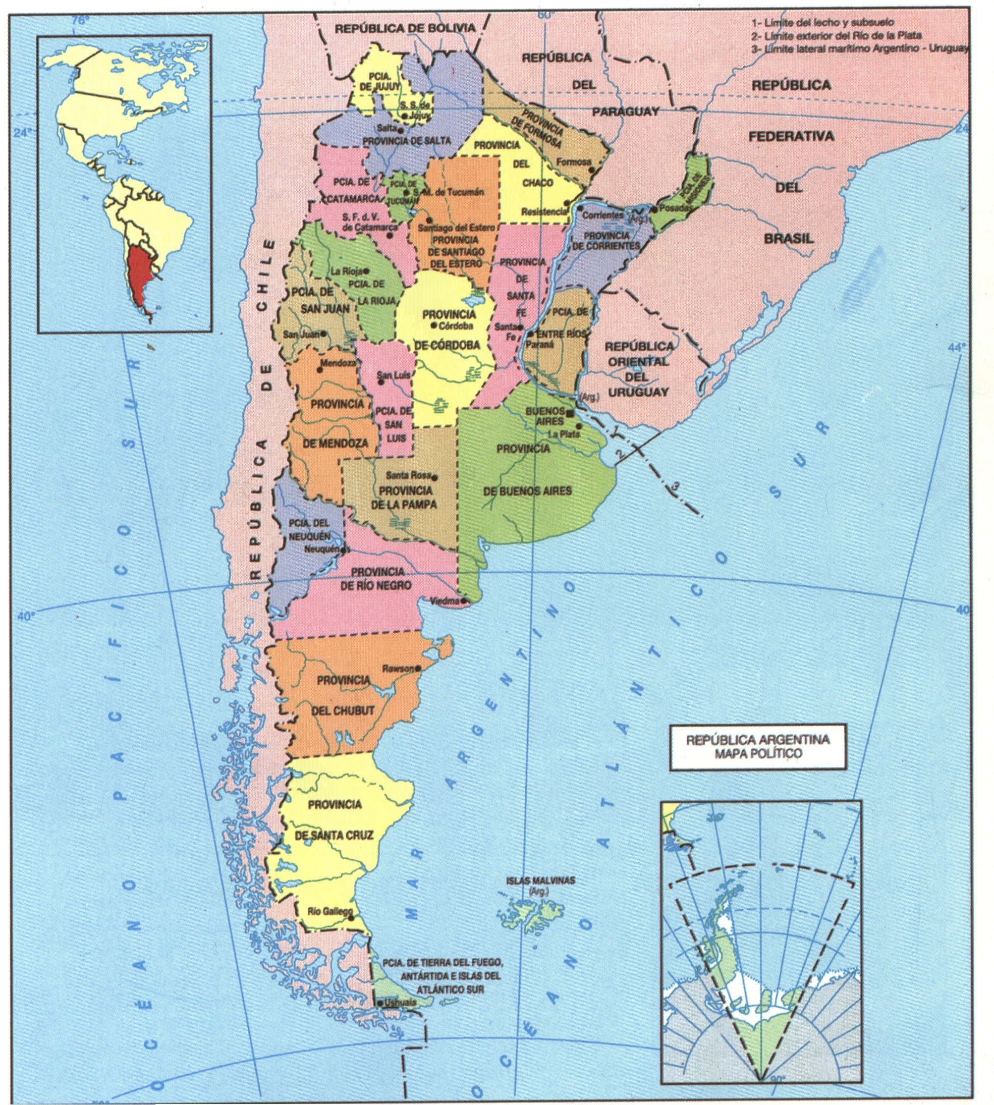 Mapa Político De Argentina Ex