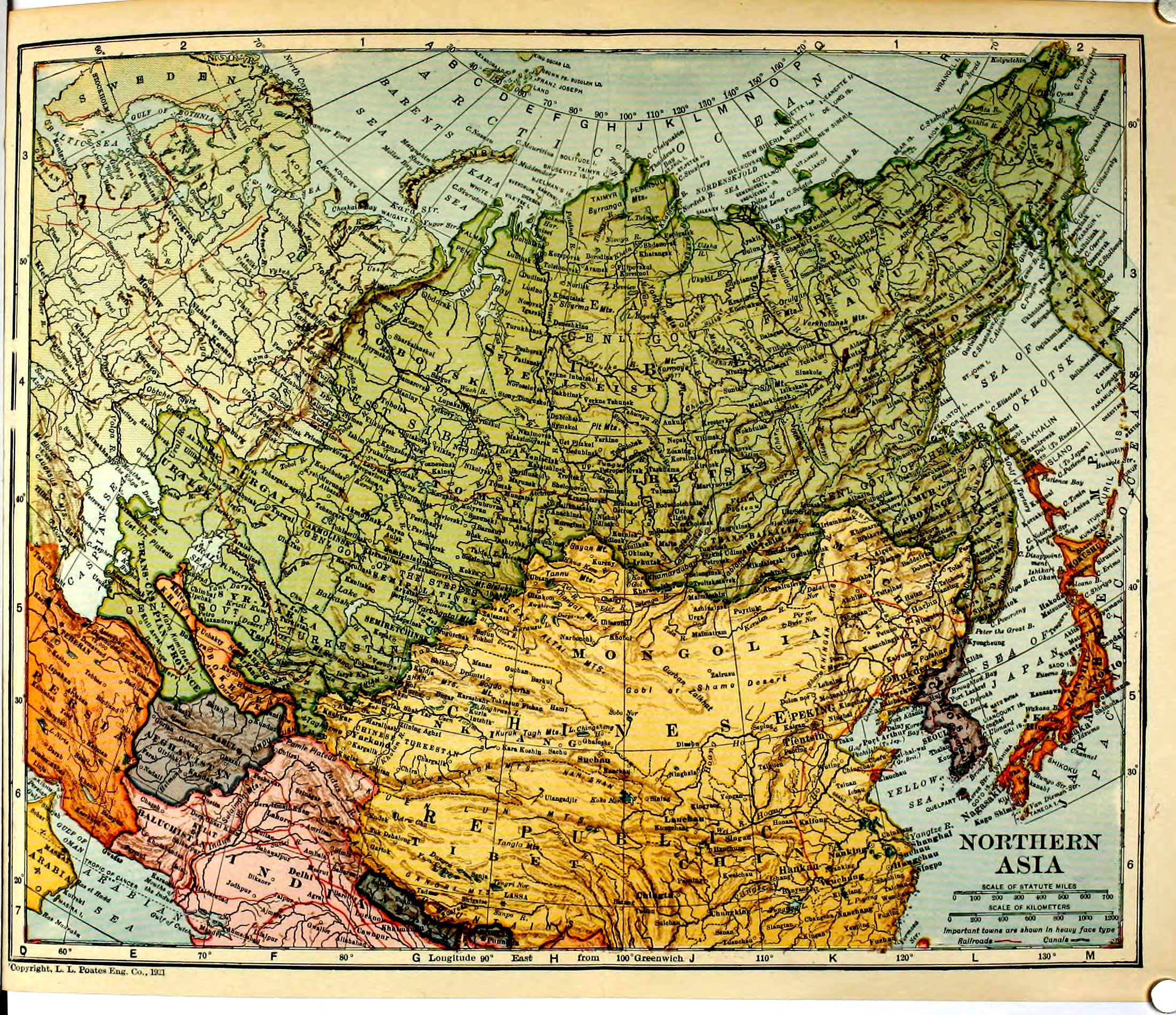 Mapa del norte de Asia - Tamaño completo | Gifex