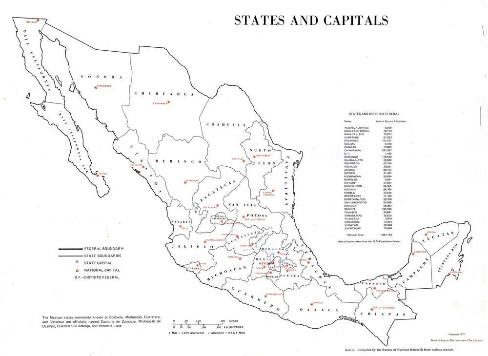 Mapa De México Estados Y Capitales Estados Y Sus Capitales, México - Tamaño Completo | Gifex
