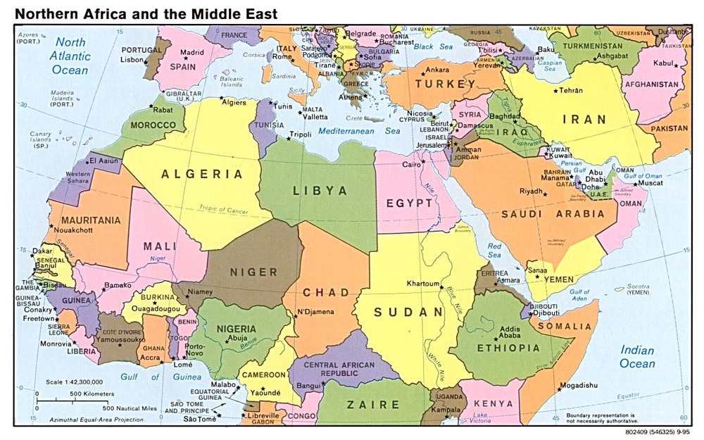 Go to detail page of Middle East and North Africa map