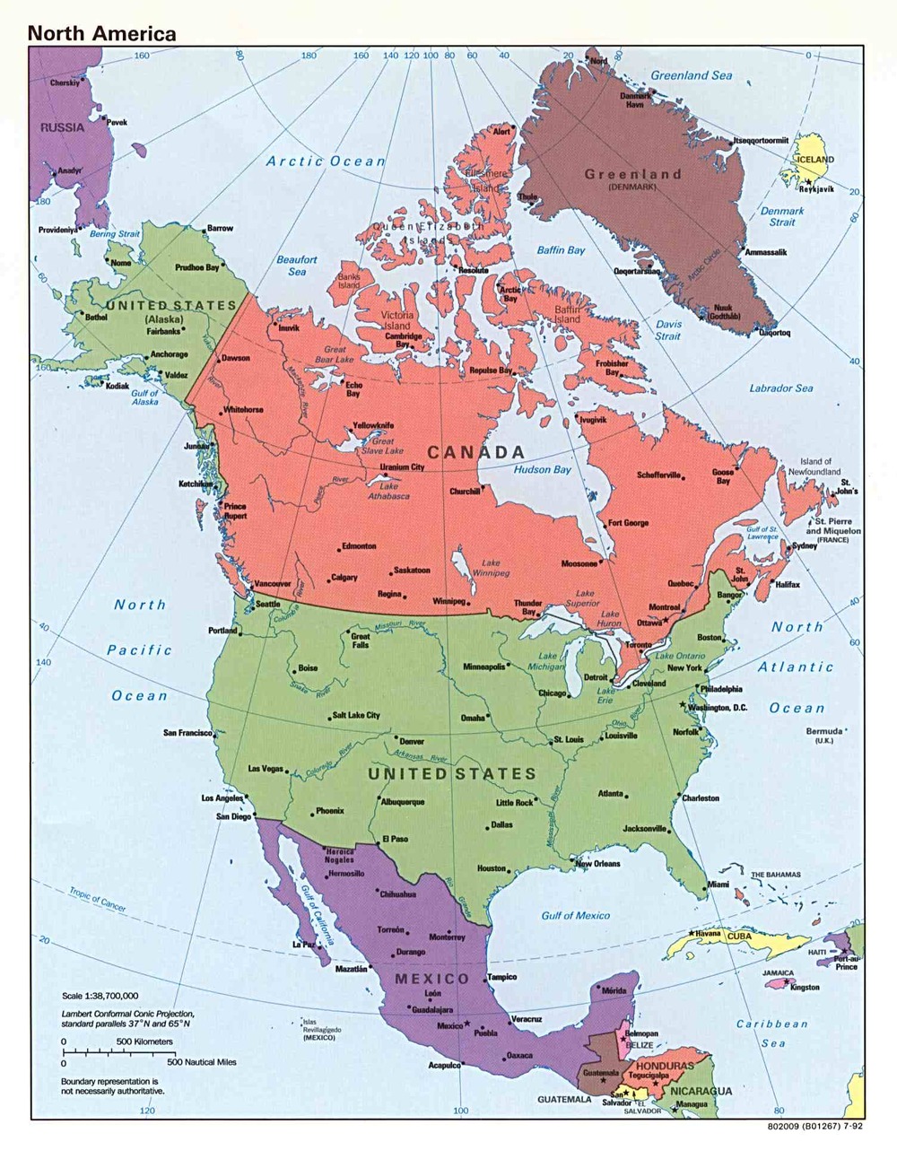 North America Political Map Full Size Gifex North America Political Map 