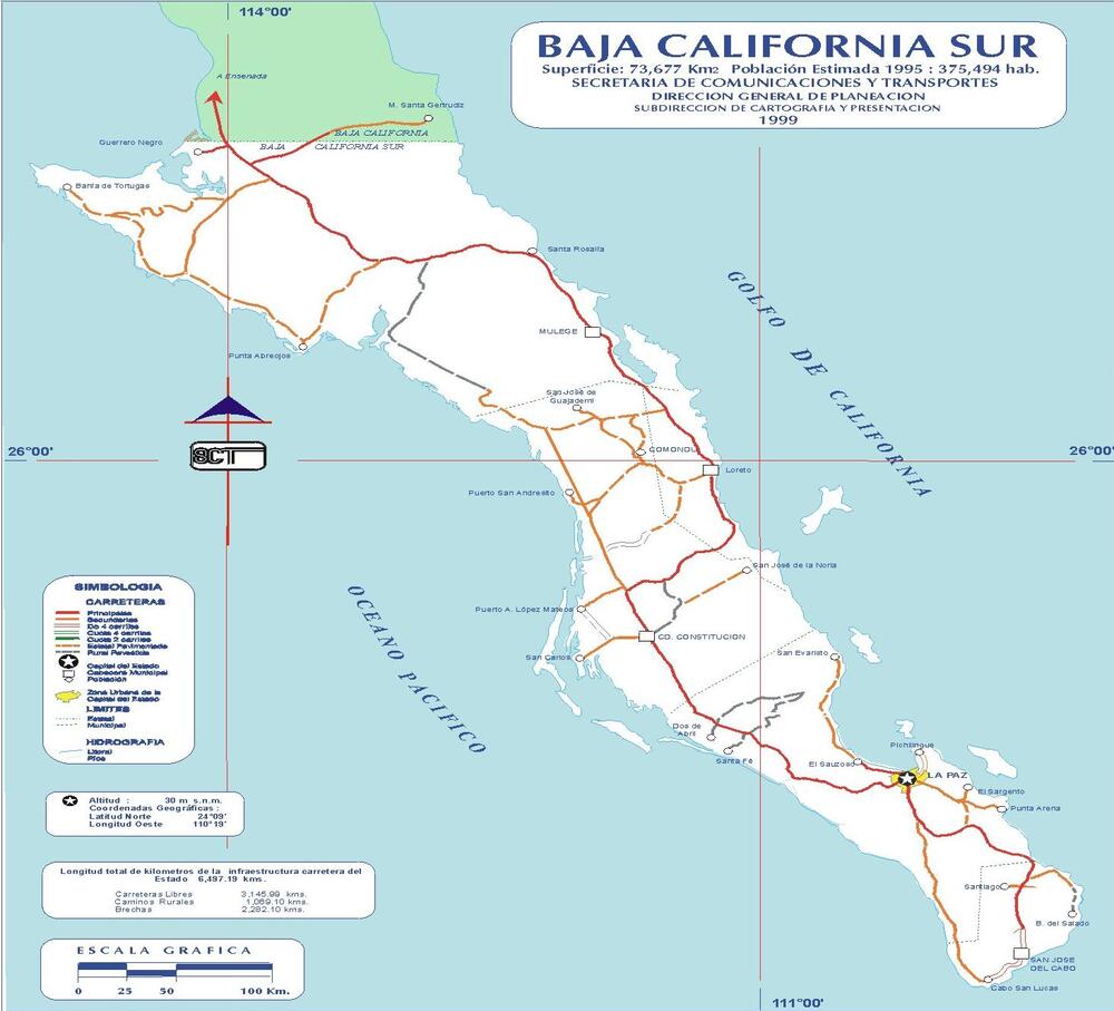 Mapa de Baja California Sur Tamaño completo Gifex Mapa de Baja California Sur Tamaño completo Gifex