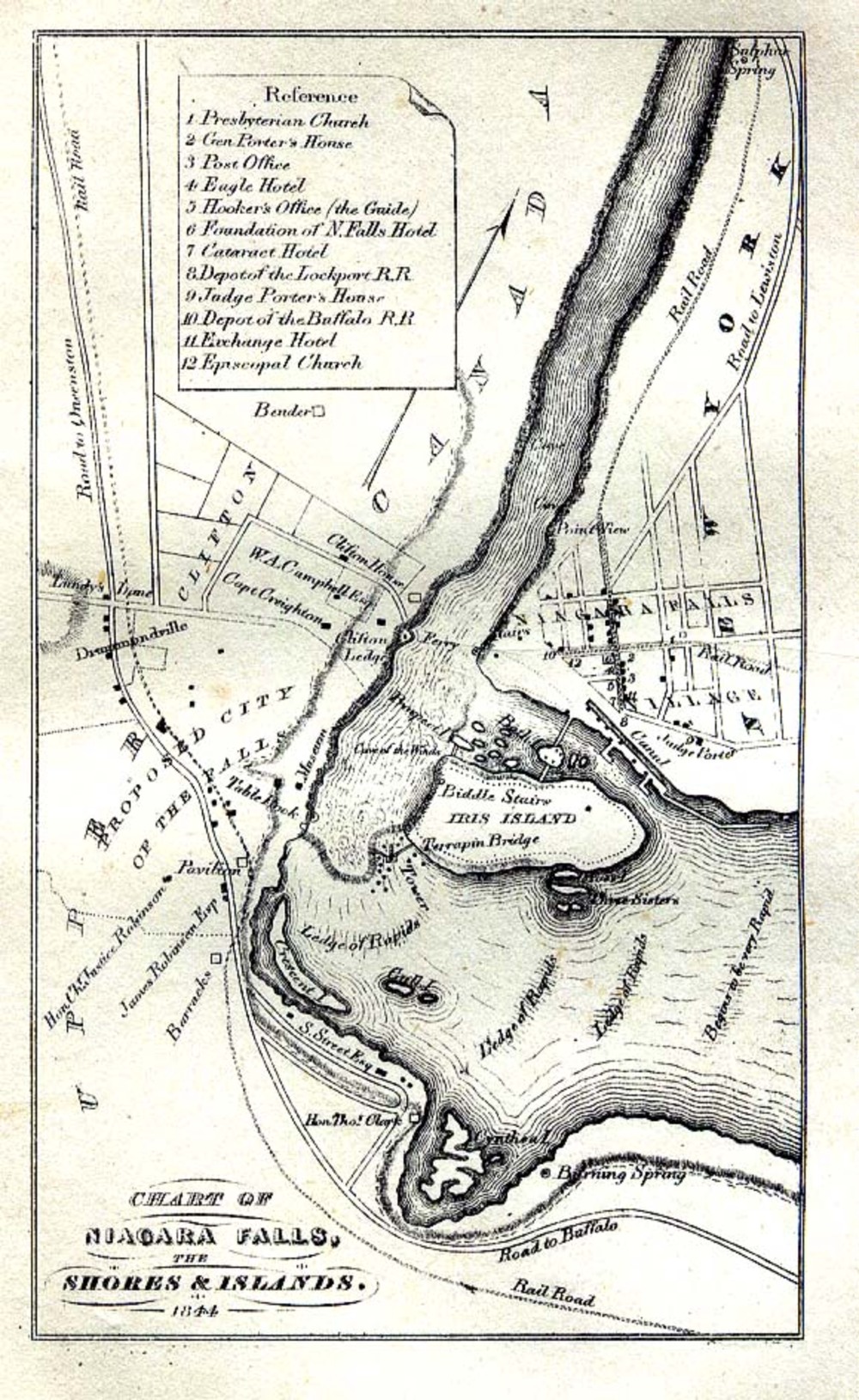 Cataratas del Niágara, Estados Unidos - Canadá 1844 - Tamaño completo |  Gifex