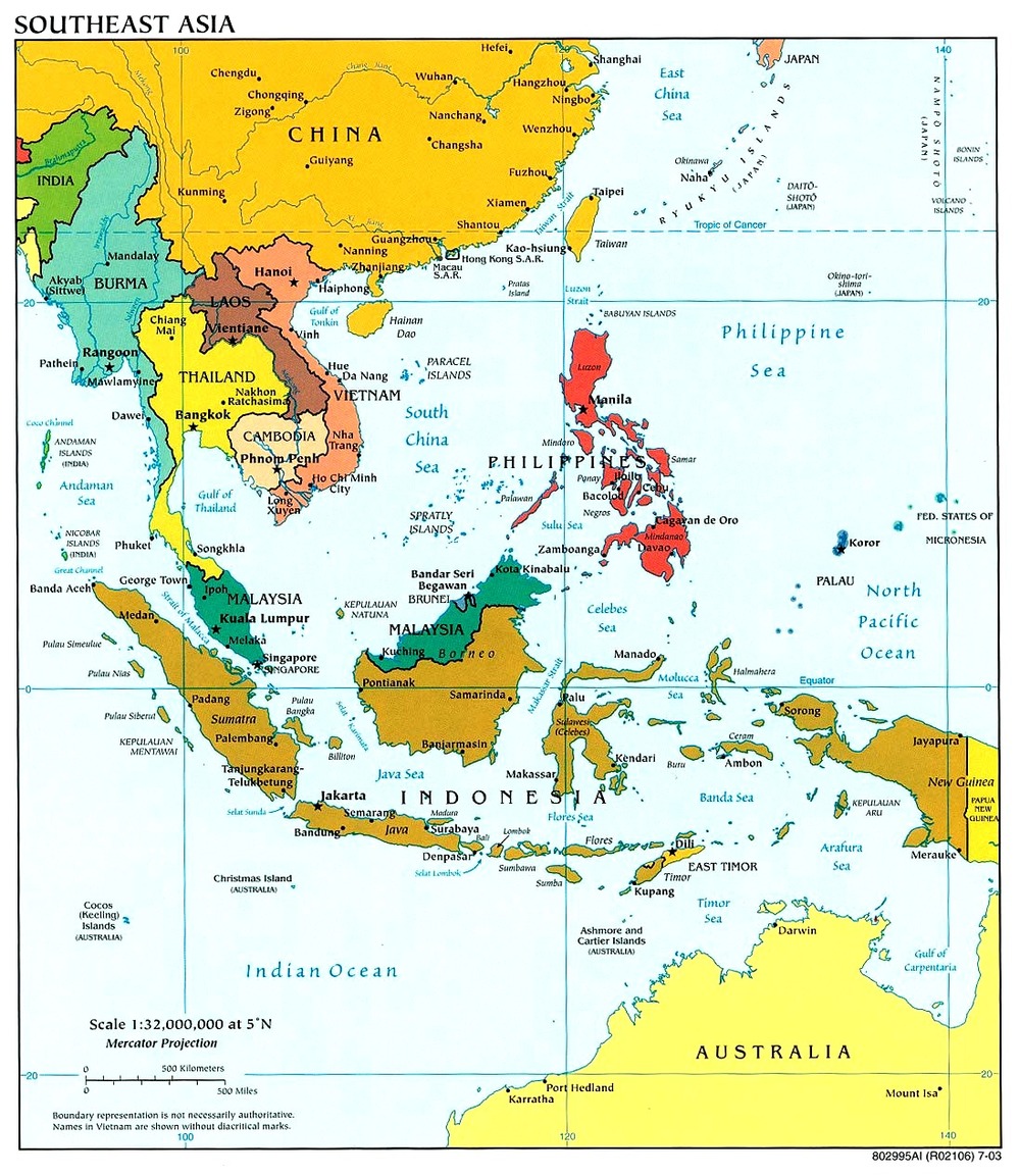 East And Southeast Asia Map Southeast Asia Map - Full Size | Gifex