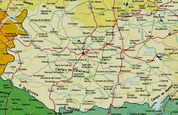 Province of Ciudad Real road map Full size Gifex