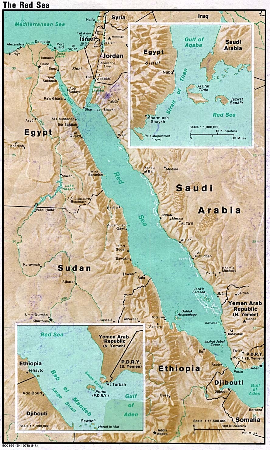 Map Of Red Sea Countries