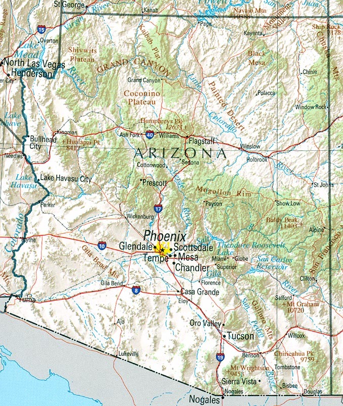 Mapa F Sico De Arizona Tama O Completo Gifex Mapa Fisico De Arizona