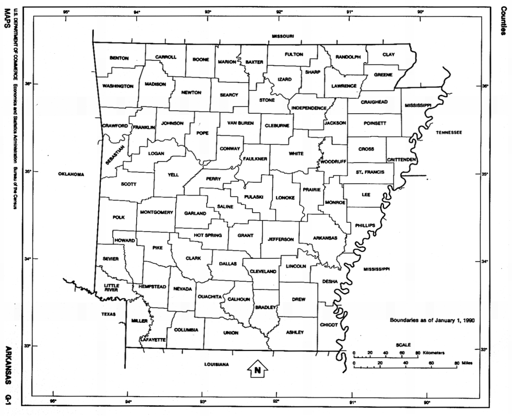 Arkansas Black and White Outline Map, United States Full size Gifex