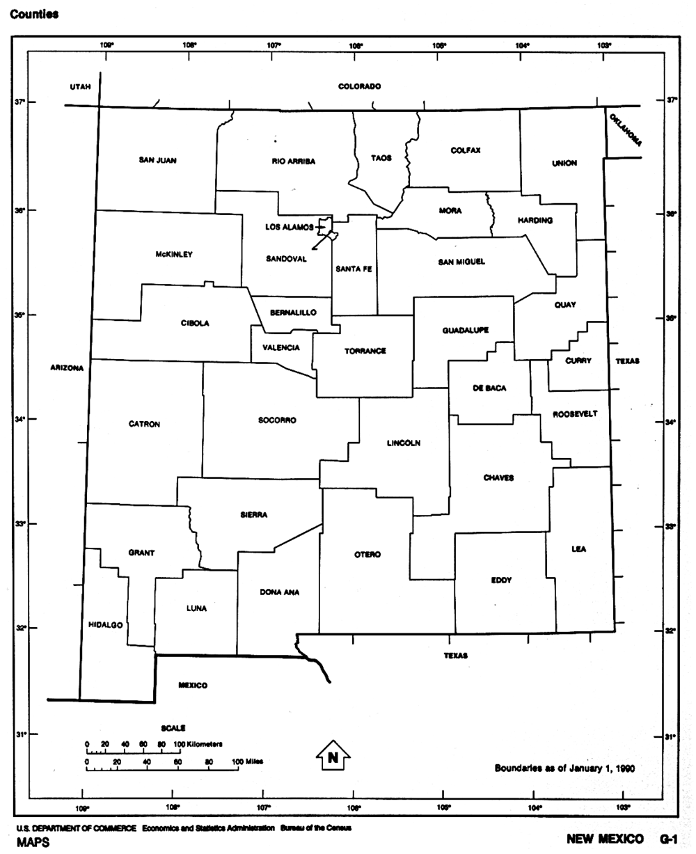 New Mexico Black and White Outline Map, United States Full size Gifex