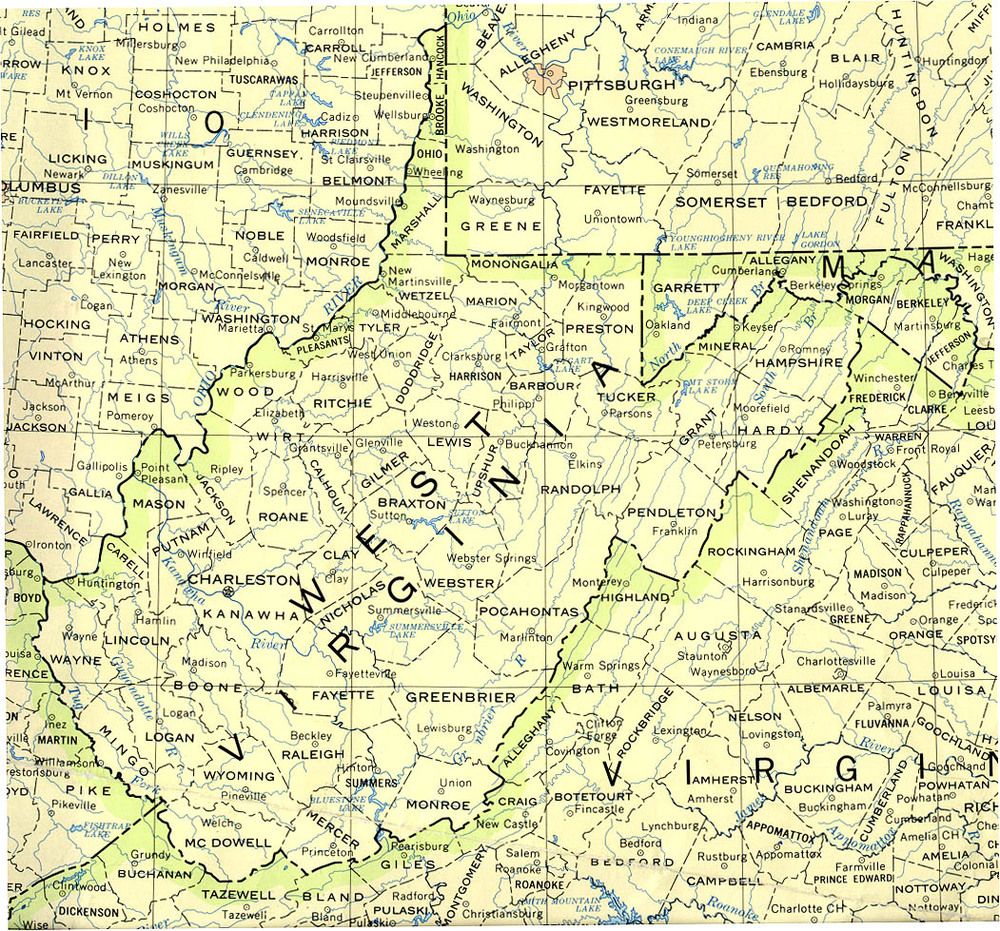 Political Map of West Virginia, United States Full size Gifex