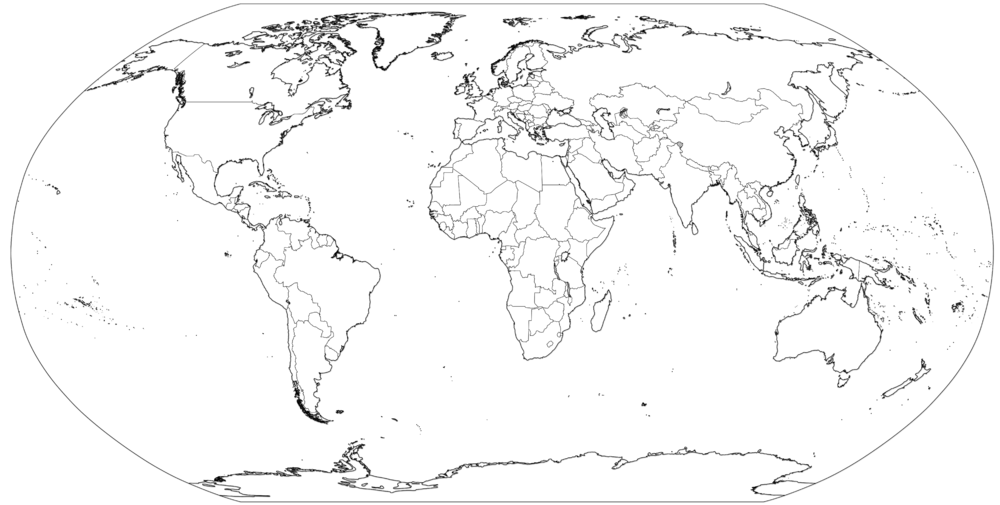 Go to detail page of World outline map