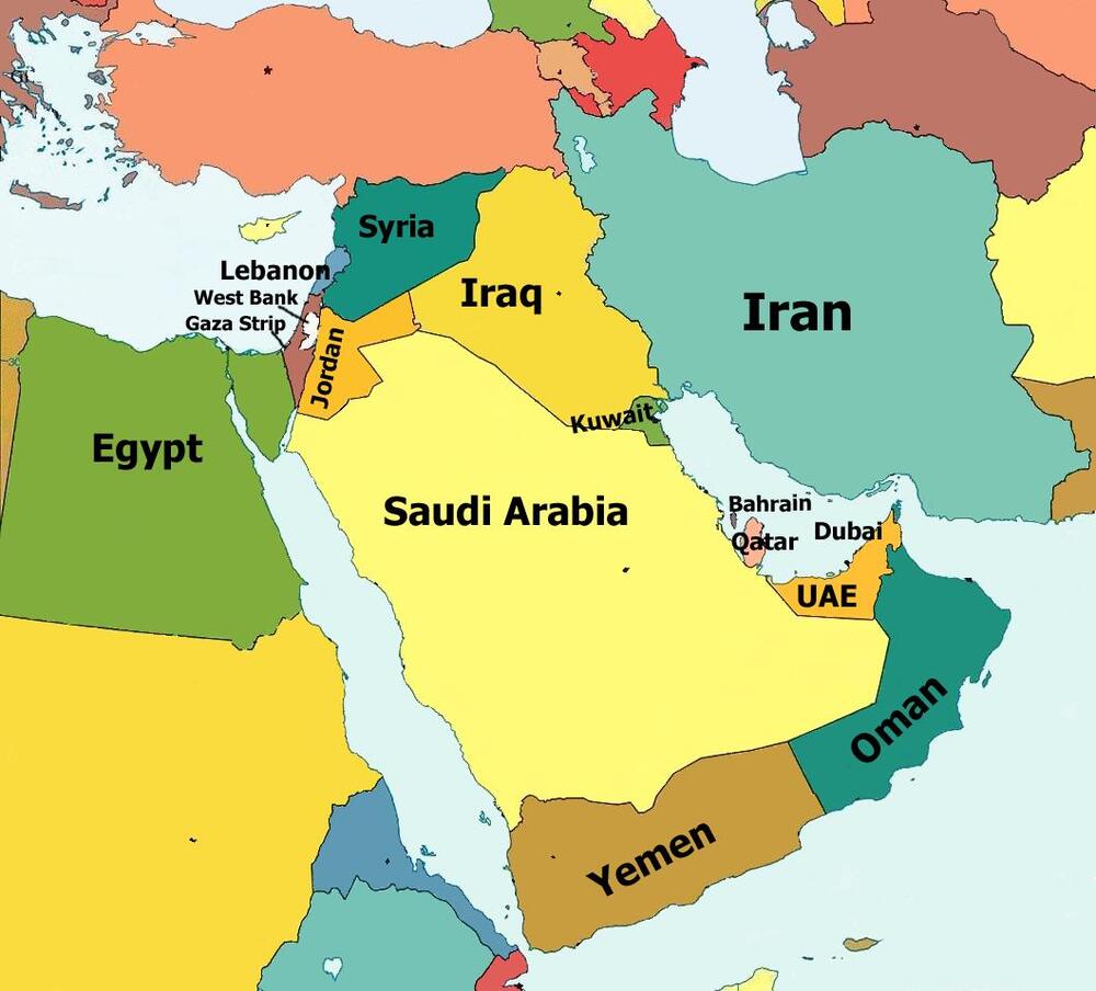 Middle East Political Map | Gifex