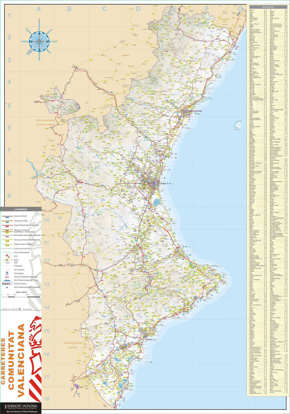Valencian Community map 2010 - Full size | Gifex