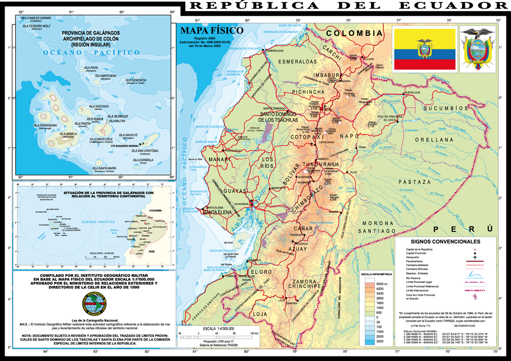 Physical Map Of Ecuador Full Size Gifex Physical Map Of Ecuador 