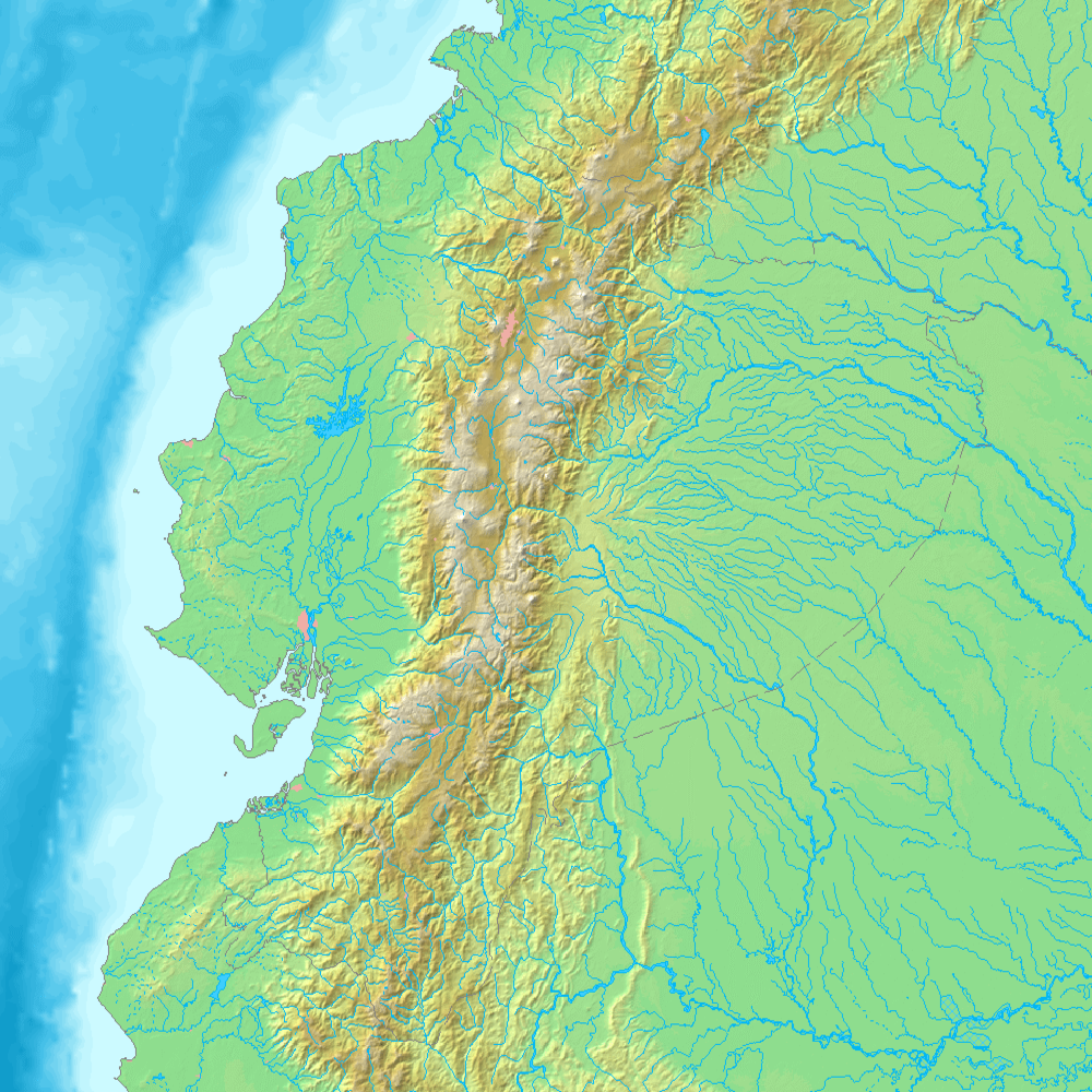 Physical Map Of Ecuador Full Size Gifex Physical Map Of Ecuador 