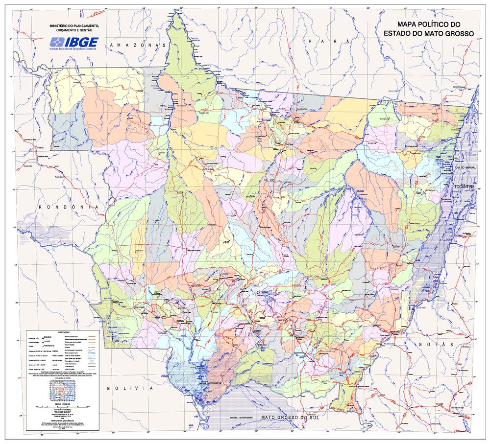 Mapa politico del Estado de Mato Grosso Tamaño completo Gifex Mapa politico del Estado de Mato Grosso Tamaño completo Gifex