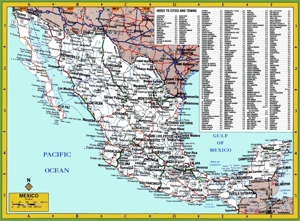 Ir a página de detalle de Mapa de México y sus ciudades