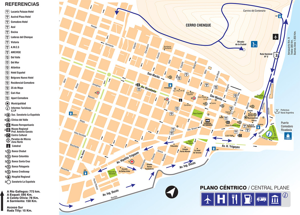 Mapa de Comodoro Rivadavia Gifex