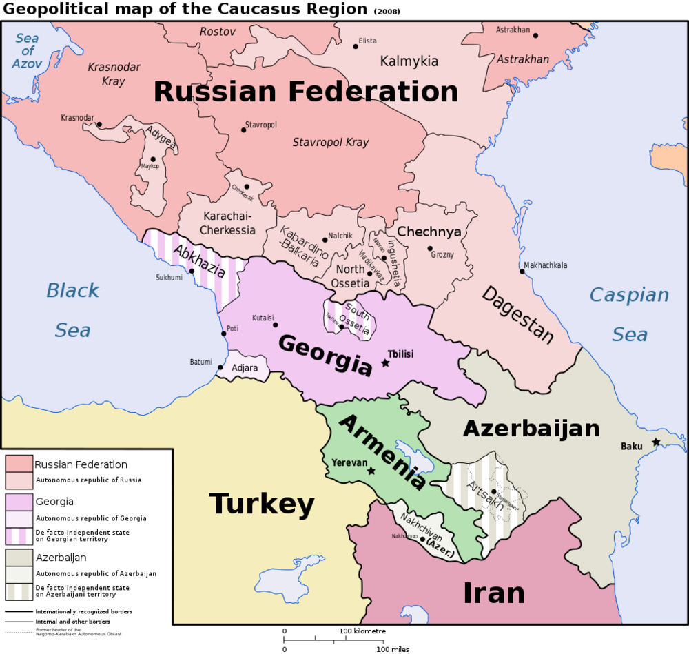 The Caucasus Map - Full size | Gifex