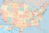 World map centered around the United States | Gifex