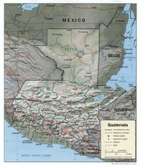 Physical Guatemala Map Gifex Guatemala Physical Map 2000 